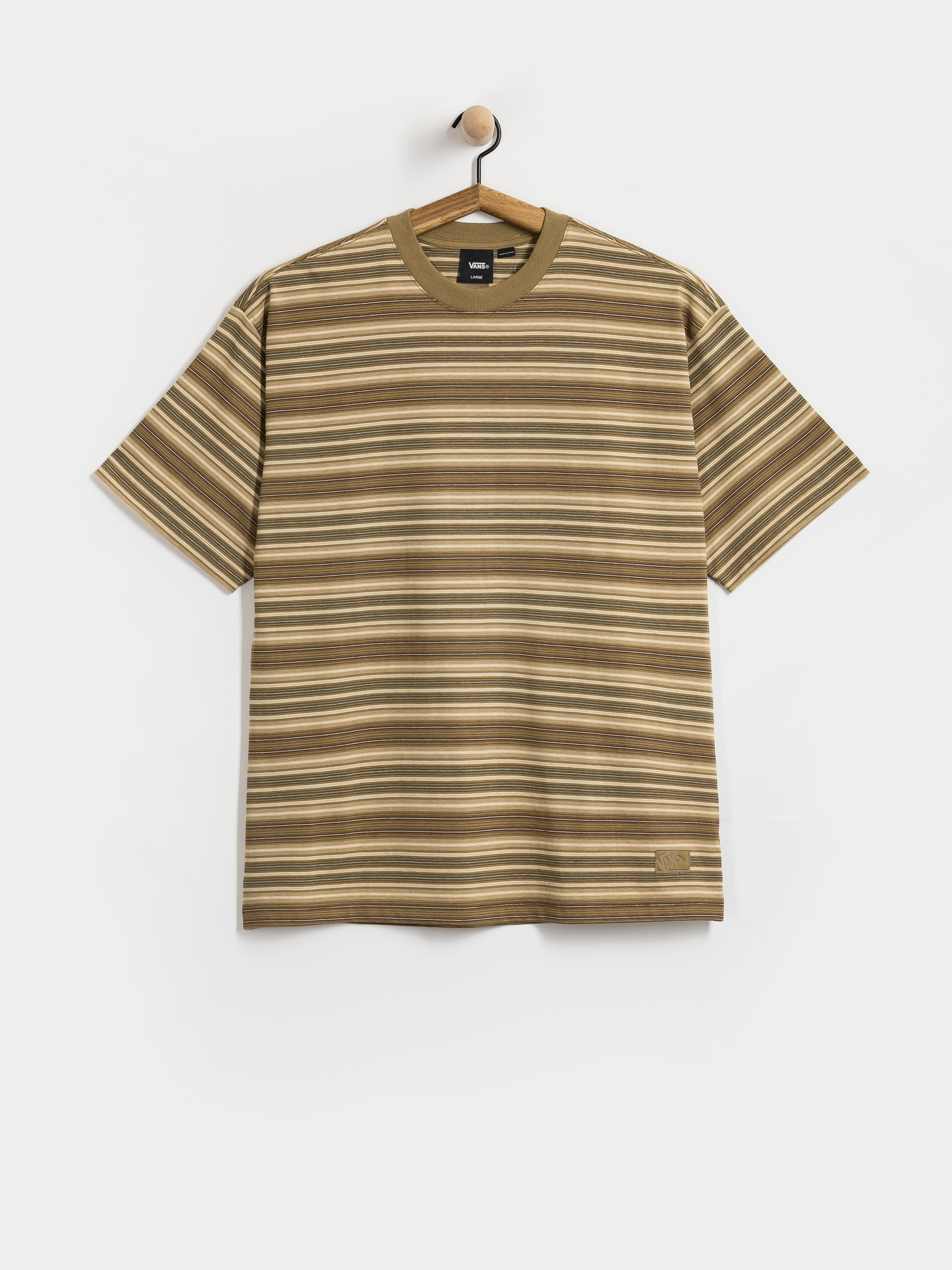 Tričko Vans Stripe Ringer Loose (olive brown)