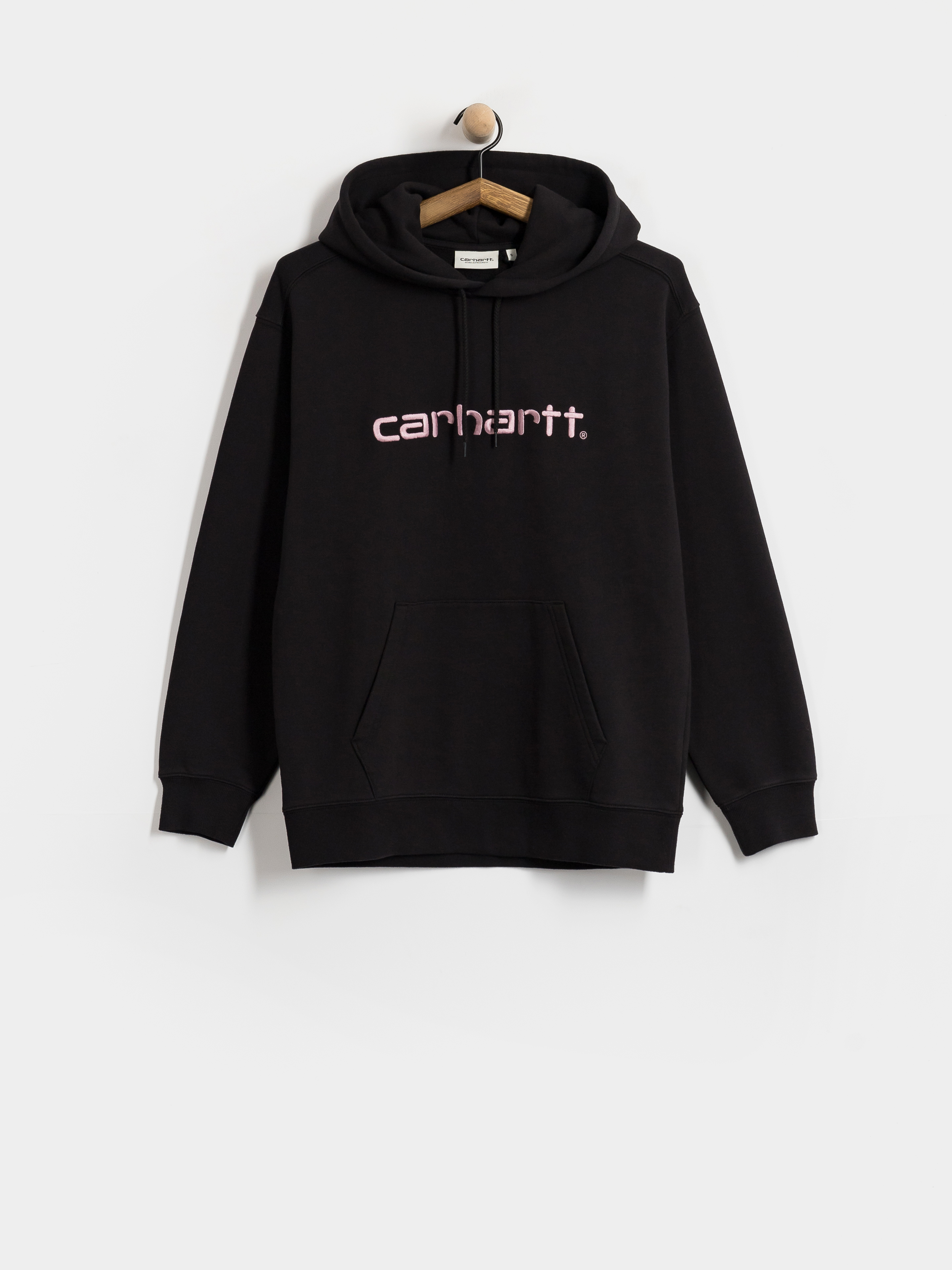 Mikina s kapucňou Carhartt WIP Carhartt HD Wmn (black/hortensia)