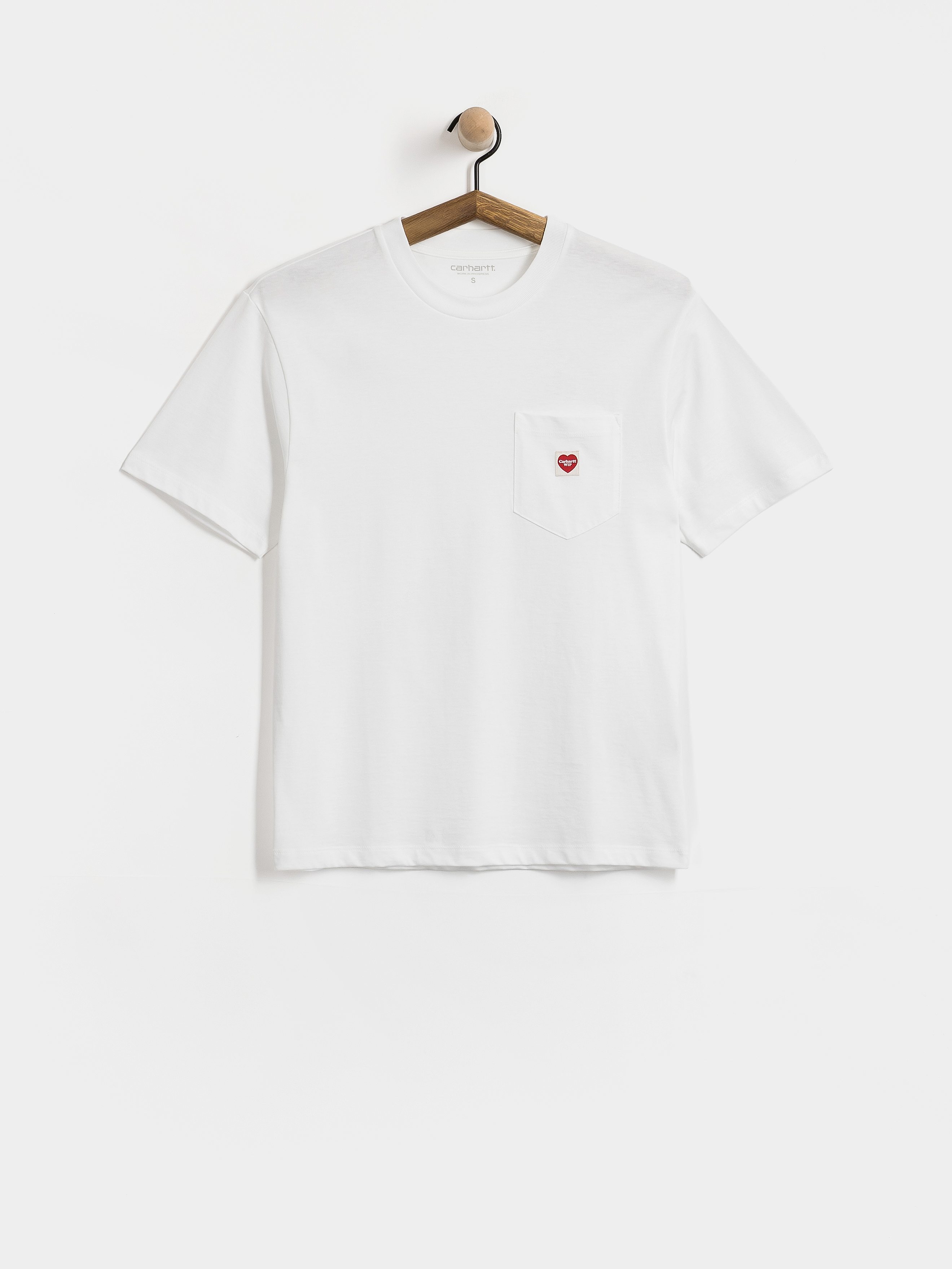 Tričko Carhartt WIP Pocket Small Heart Wmn (white/red)