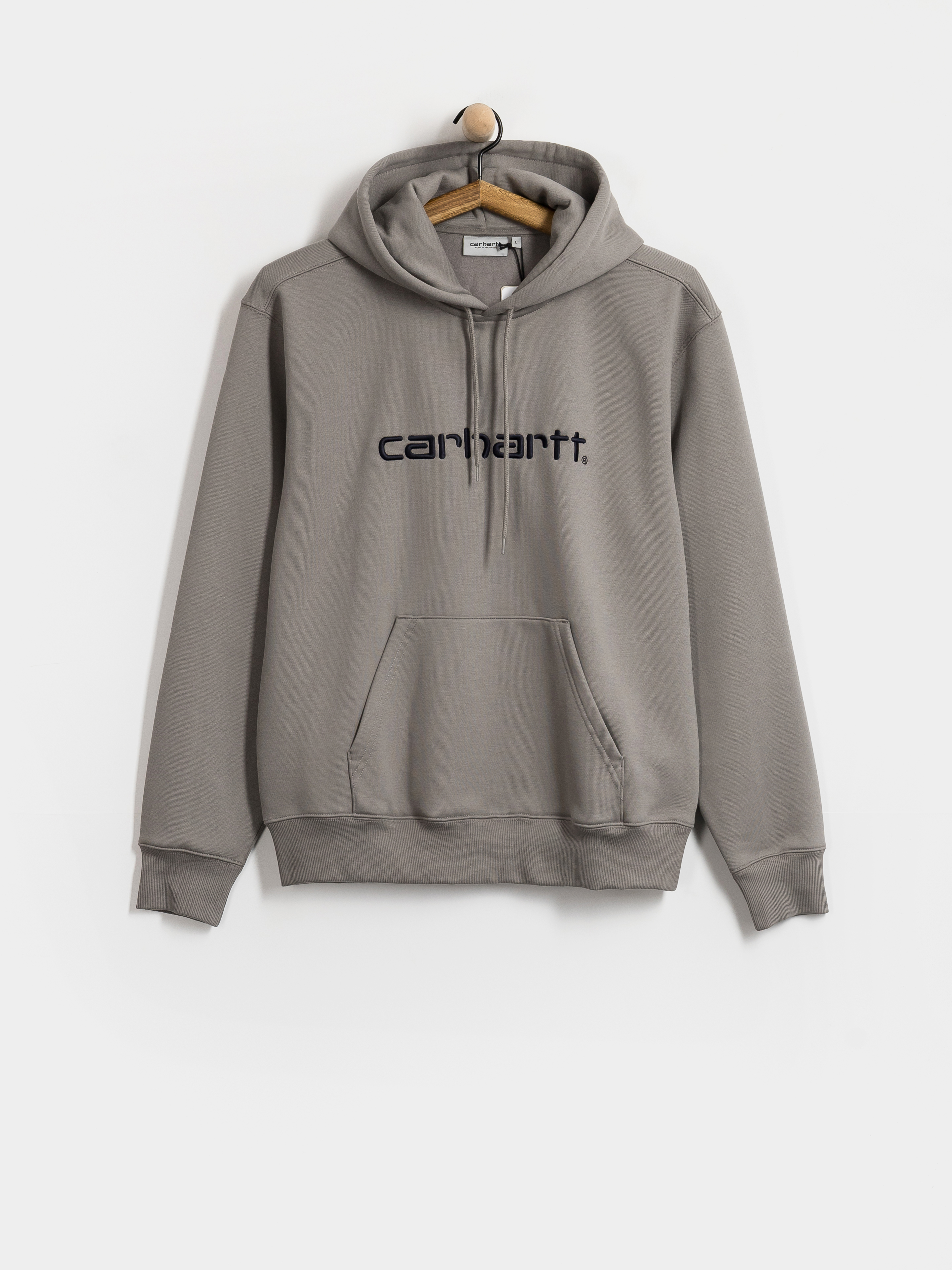 Mikina s kapucňou Carhartt WIP Carhartt HD (shady grey/dark navy)