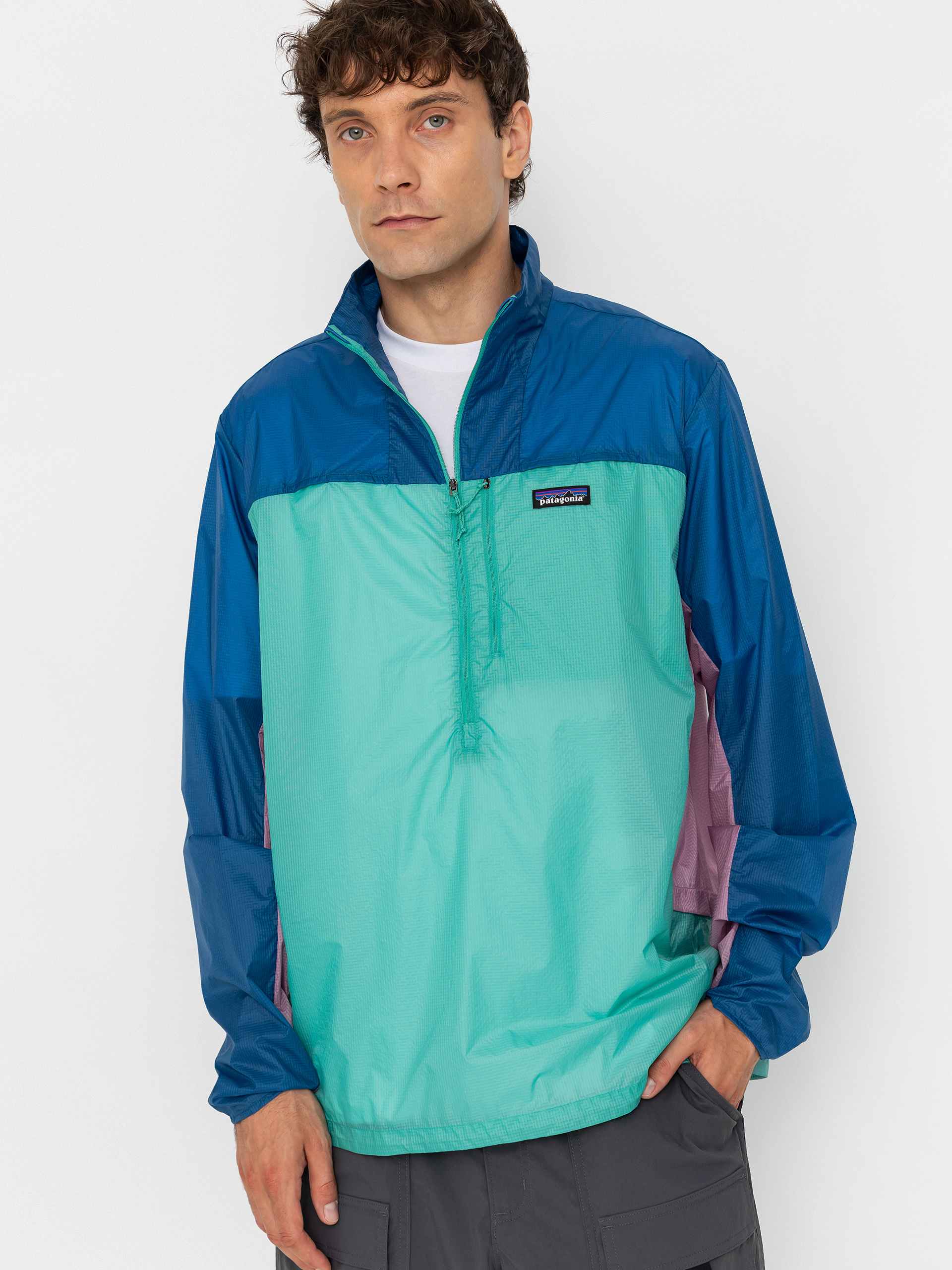 Bunda Patagonia Houdini Stash 1/2 Zip (aqua stone)