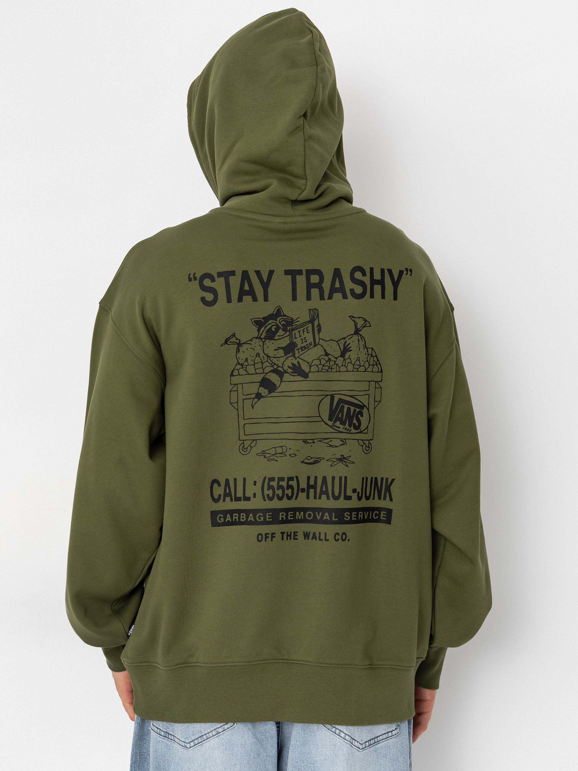 Mikina s kapucňou Vans Trashy HD (green balsam)