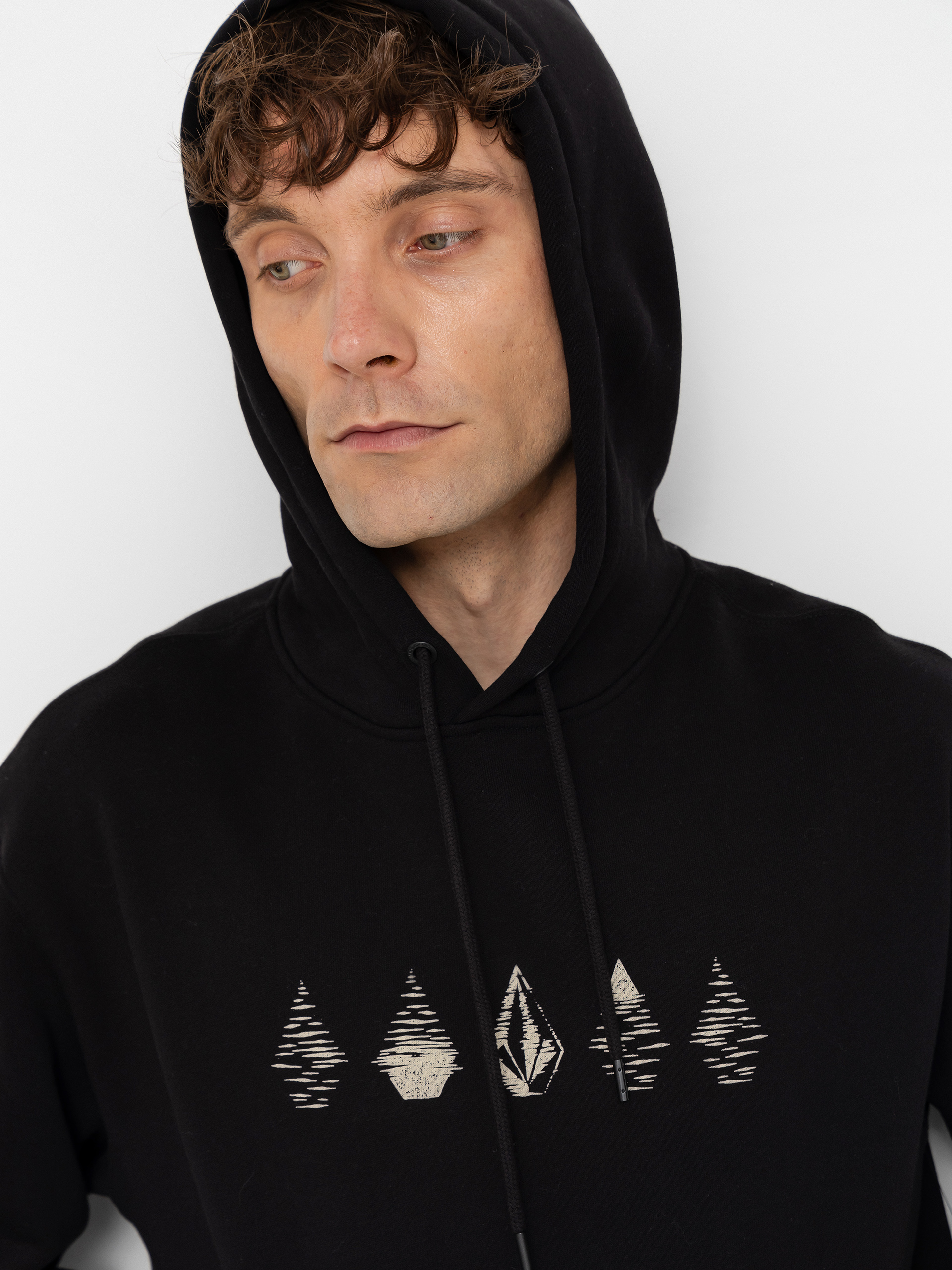 Mikina s kapucňou Volcom Watanite HD (black)