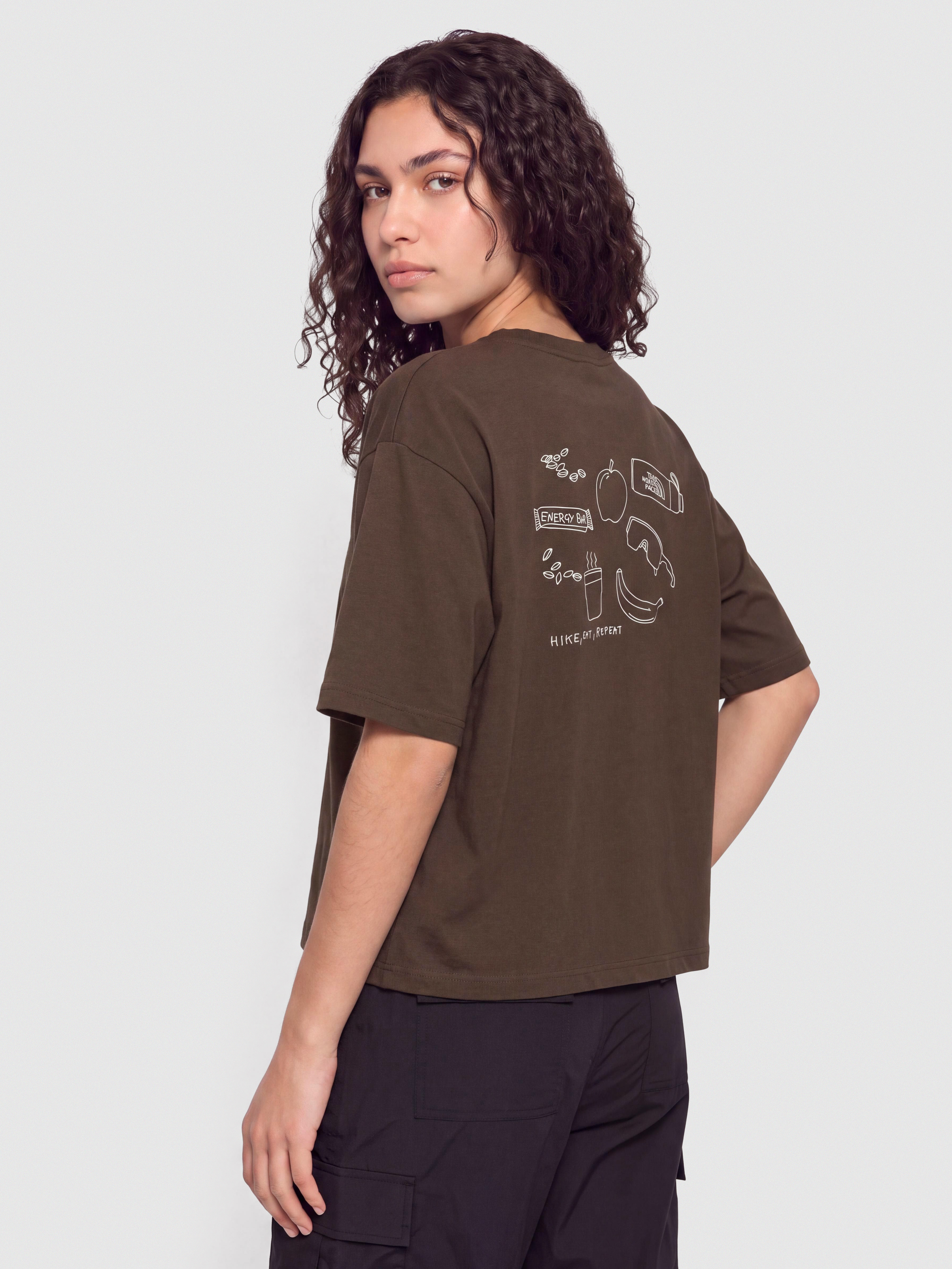 Tričko The North Face Hike Picnic Boxy Wmn (dark chestnut)
