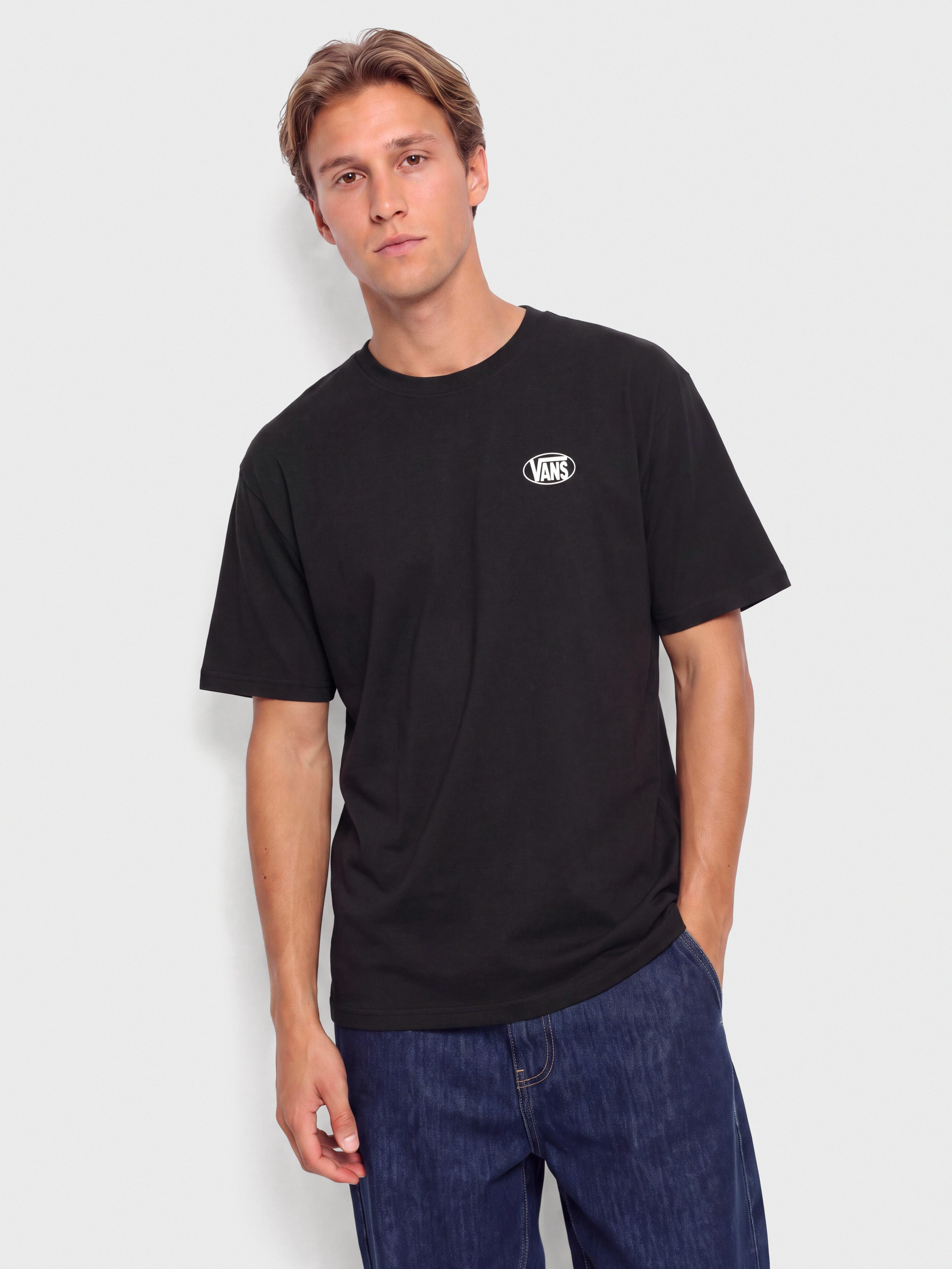 Tričko Vans Oval Logo Loose (black)