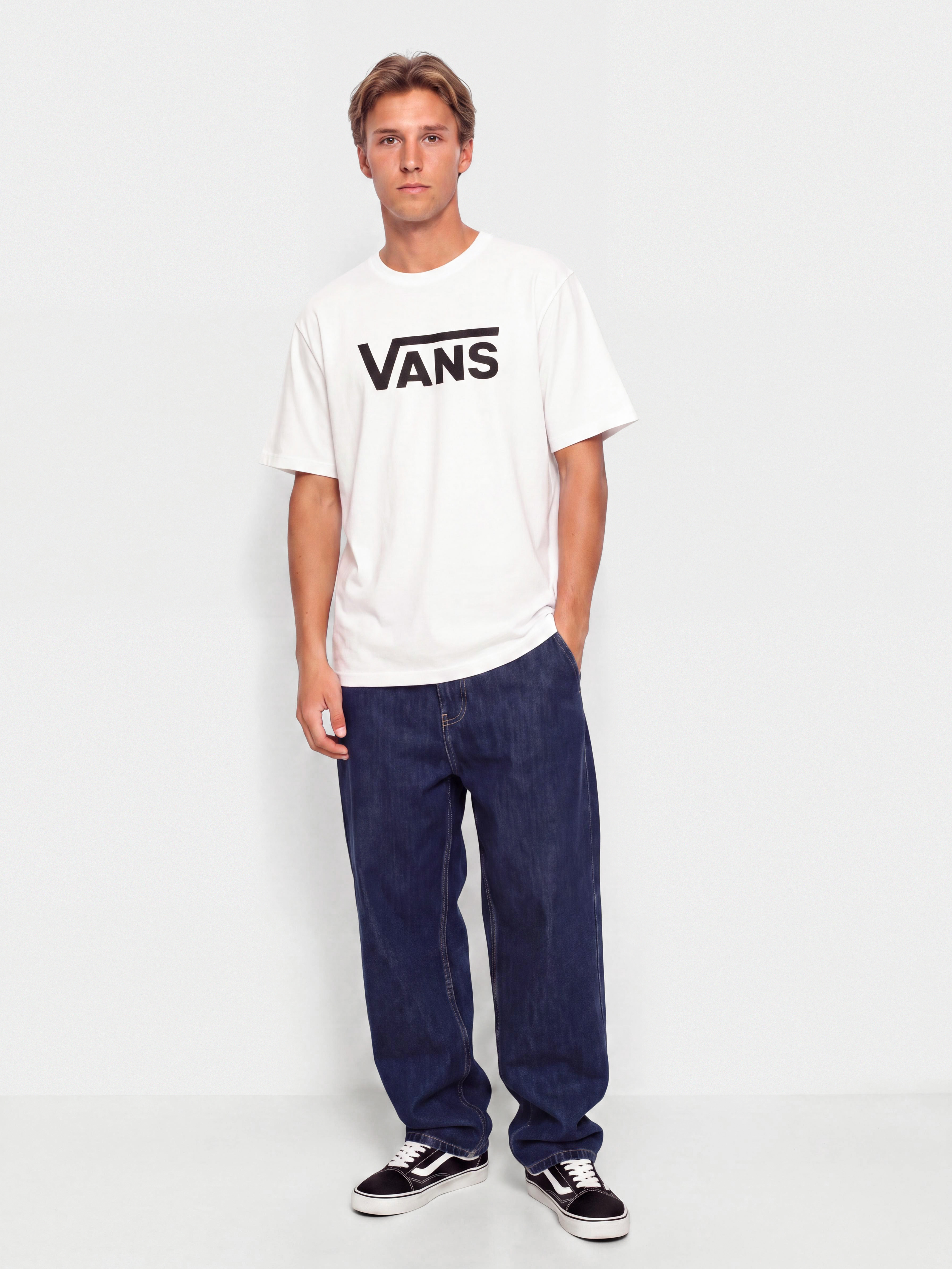 Tričko Vans Classic Drop V (white/black)