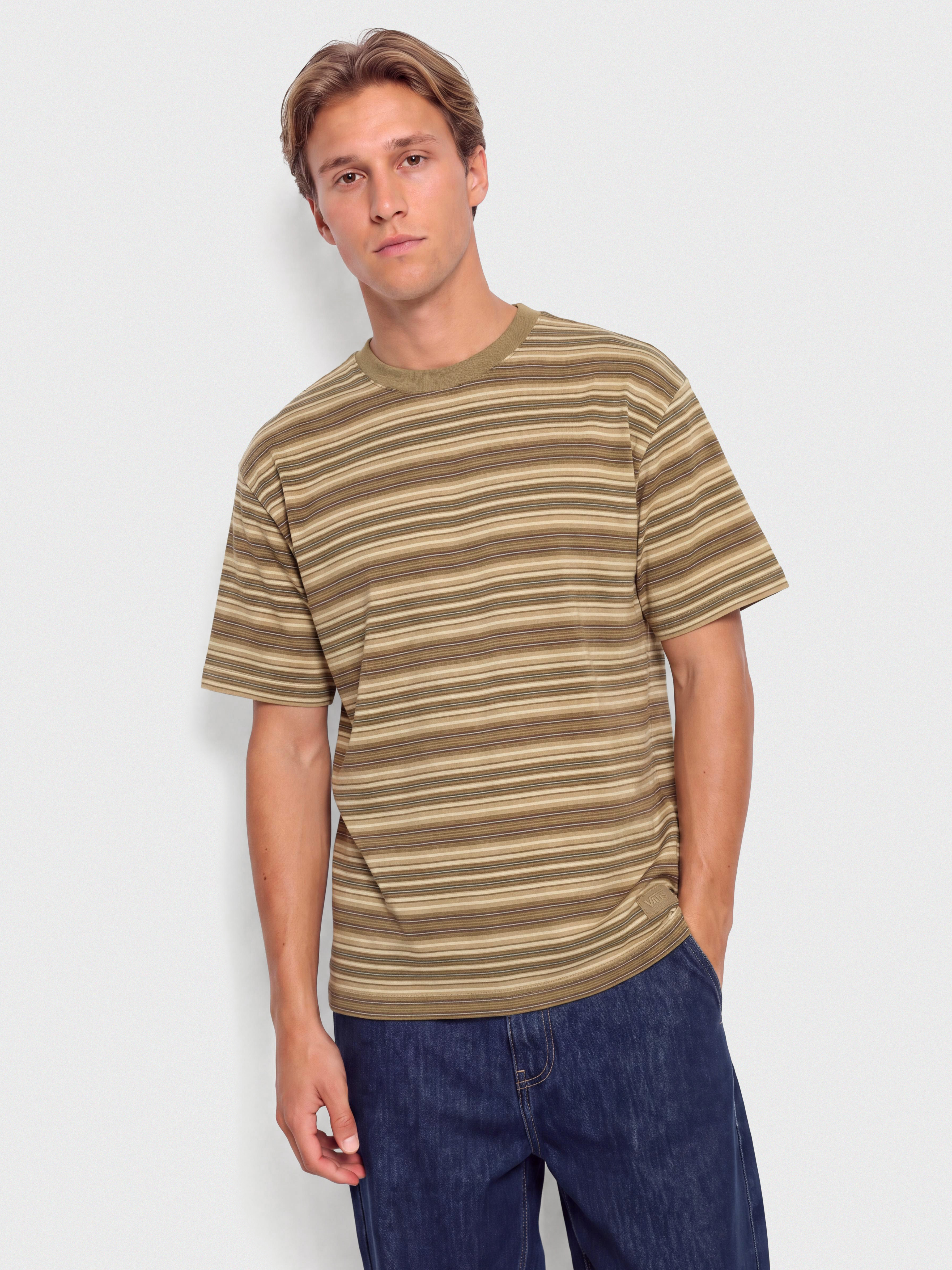 Triu010dko Vans Stripe Ringer Loose (olive brown)
