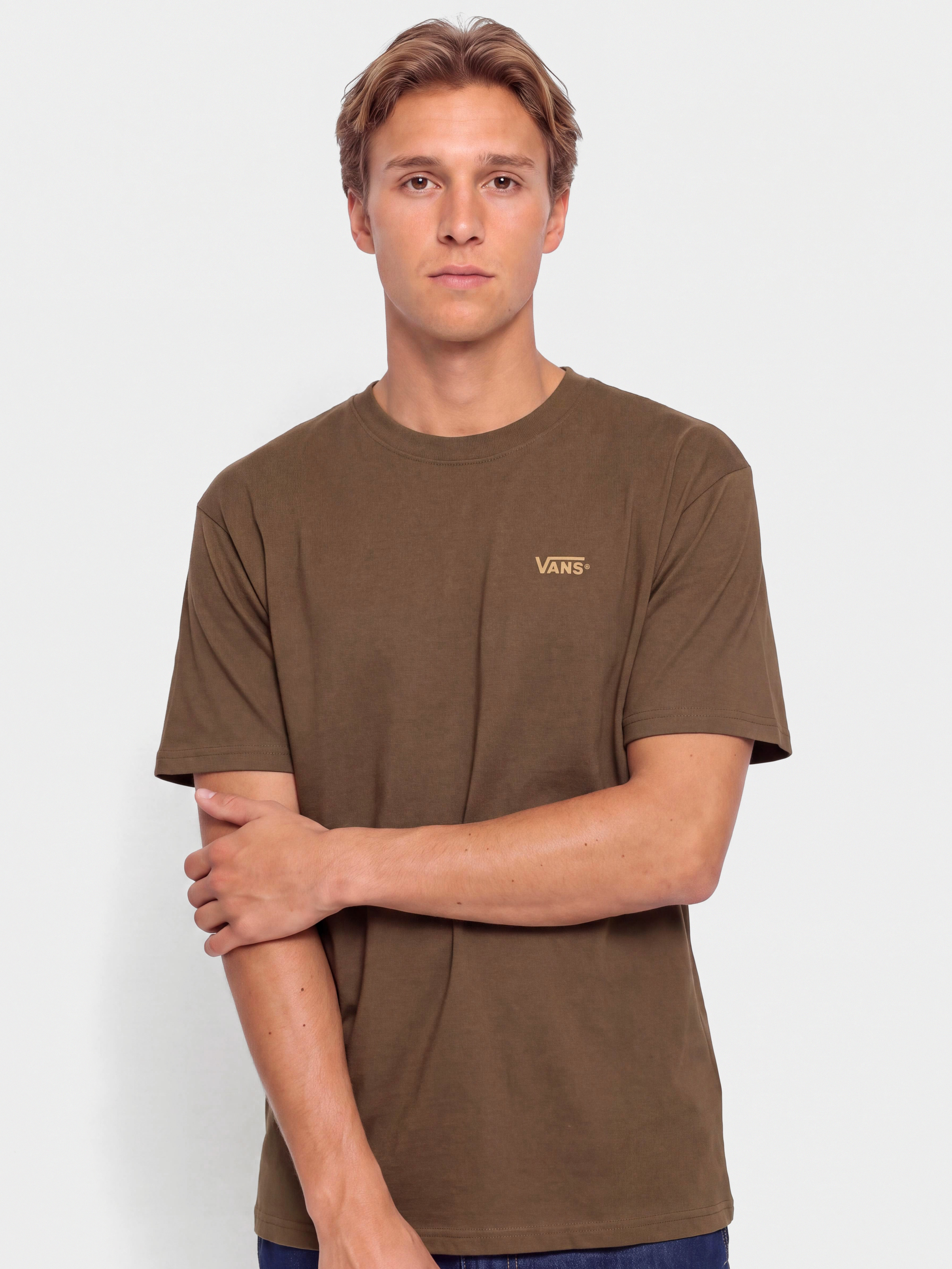 Tričko Vans New Left Chest (vintage cocoa)