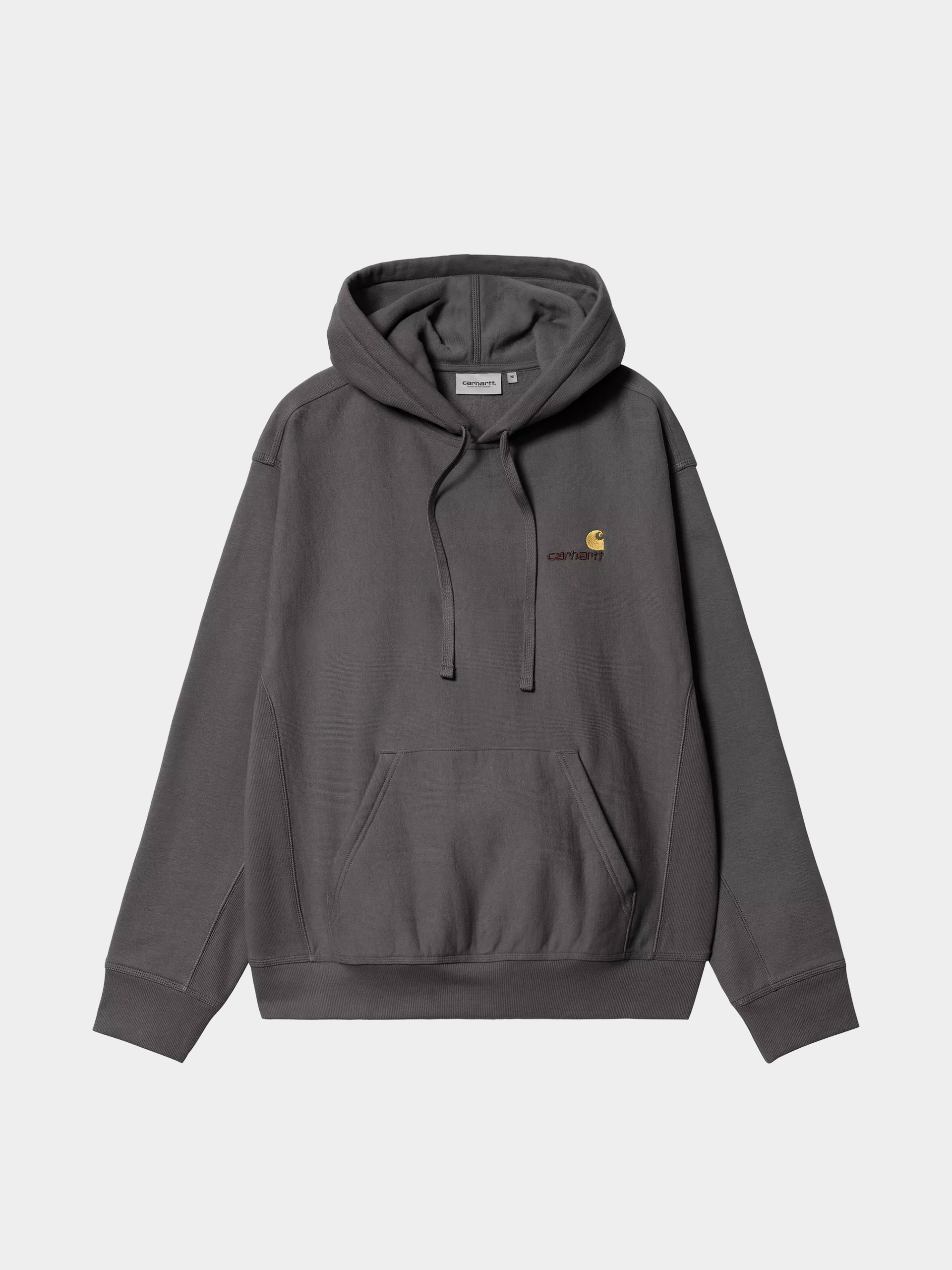 Mikina s kapucňou Carhartt WIP American Script HD (graphite)