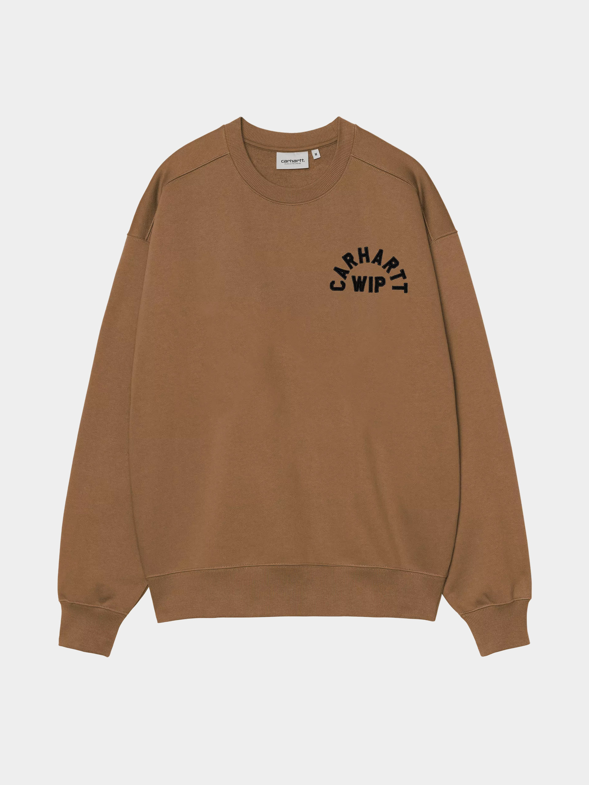 Mikina Carhartt WIP Arch Script (wip h brown/black/stone washed)