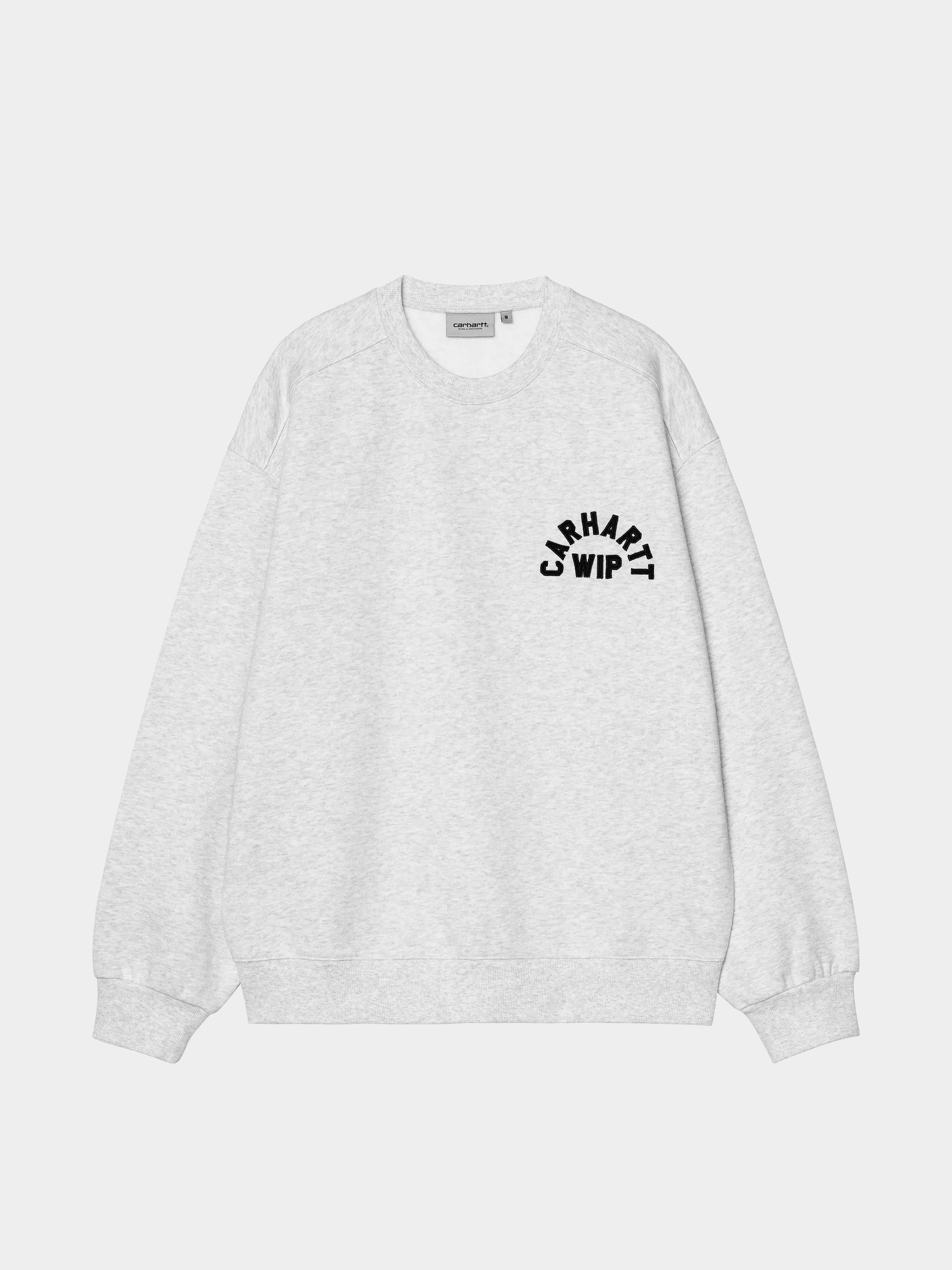 Mikina Carhartt WIP Arch Script (ash heather/dark navy/stone washed)