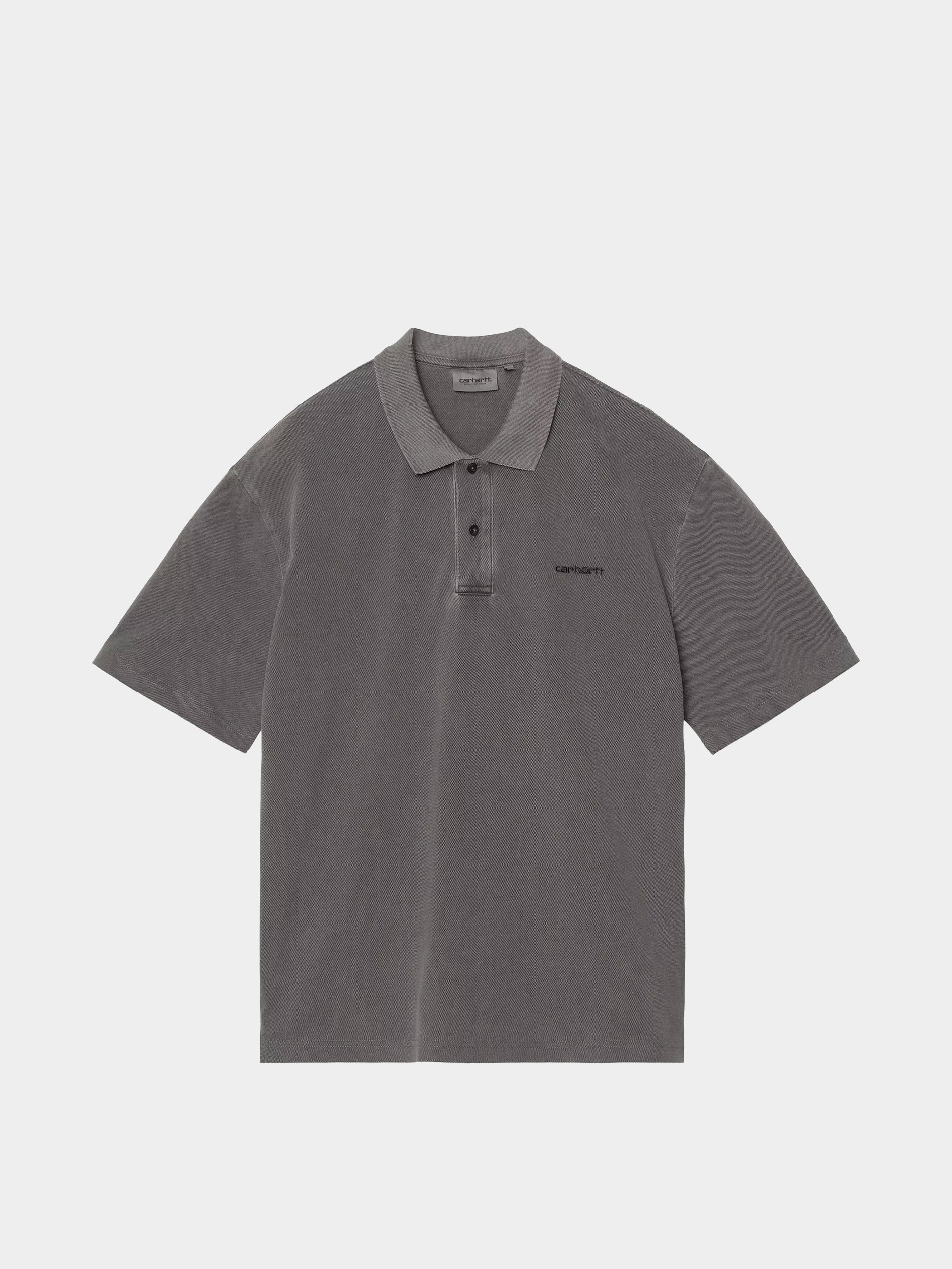 Tričko Carhartt WIP Wayne Polo (black/garment dyed)
