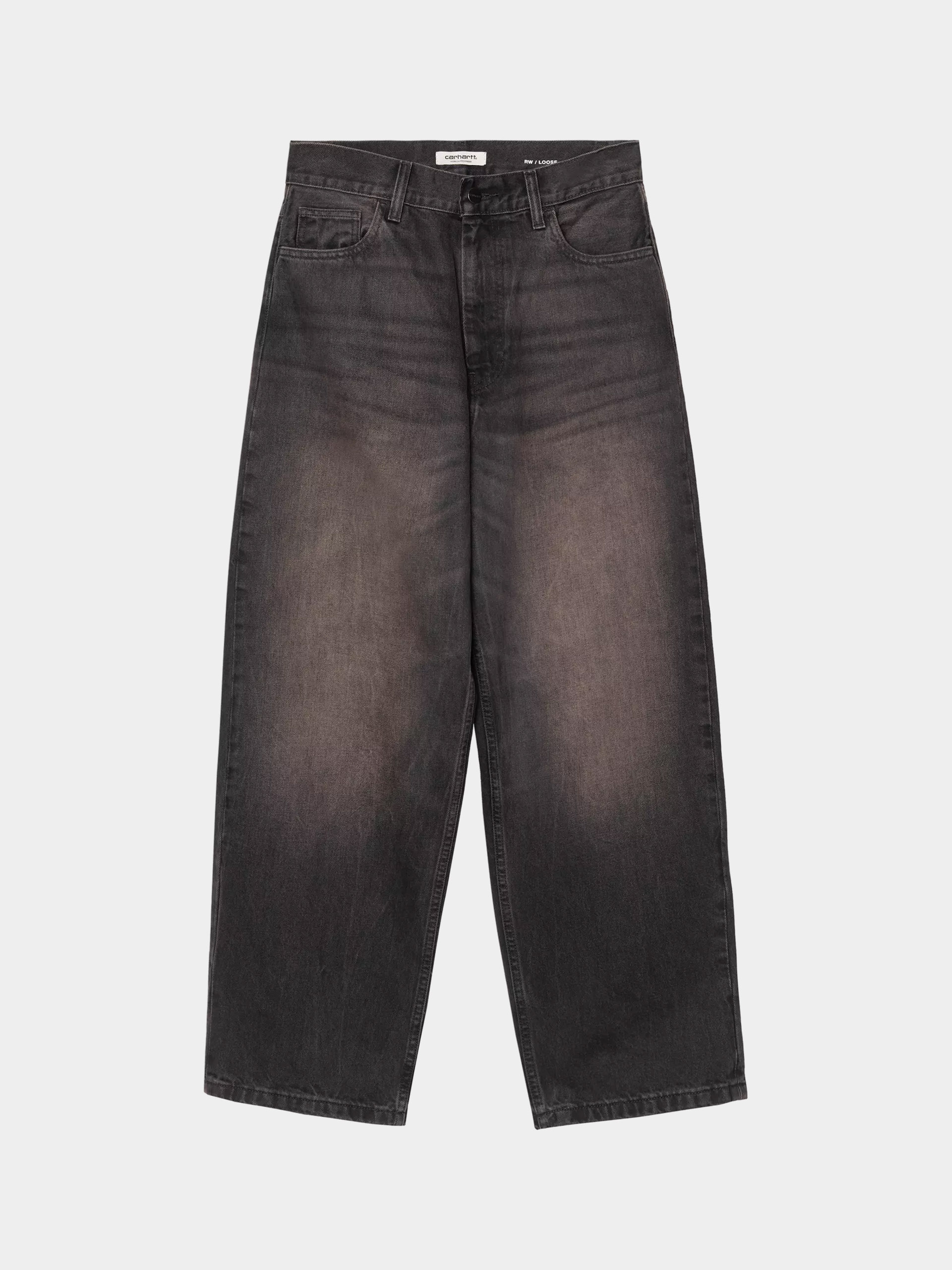 Nohavice Carhartt WIP Brandon Wmn (black/tobacco used wash)