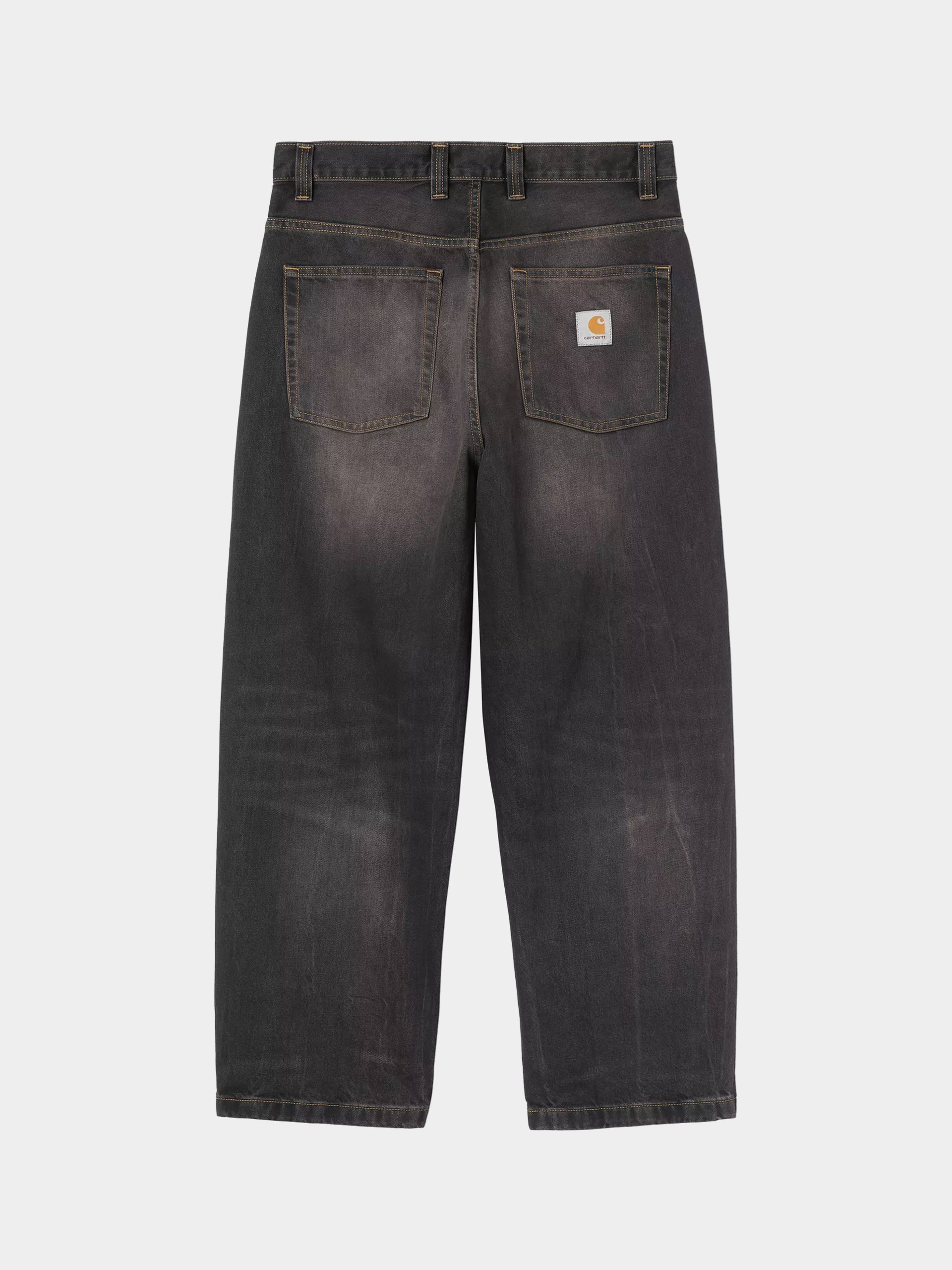 Nohavice Carhartt WIP Brandon (black/tobacco used wash)
