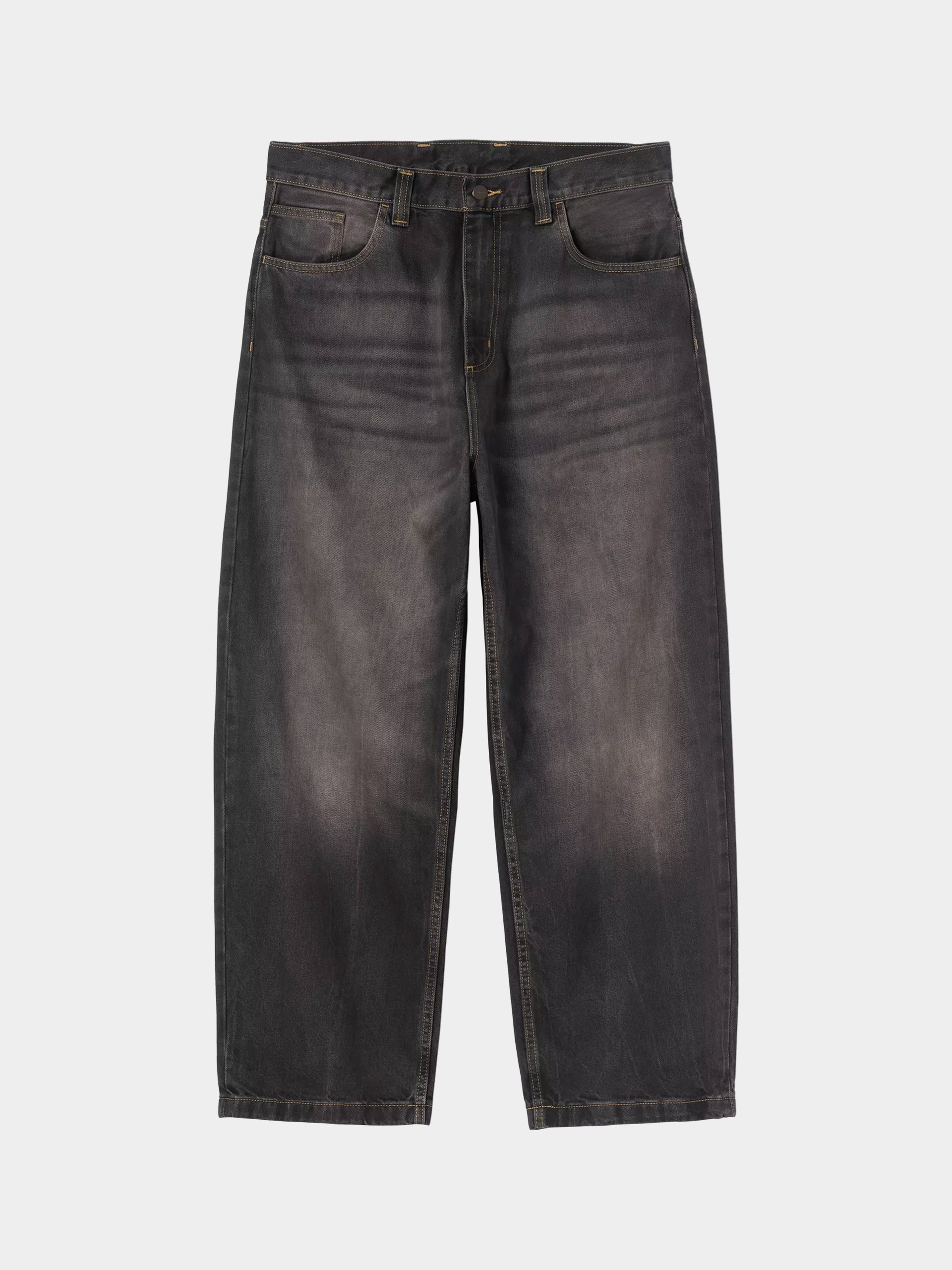 Nohavice Carhartt WIP Brandon (black/tobacco used wash)