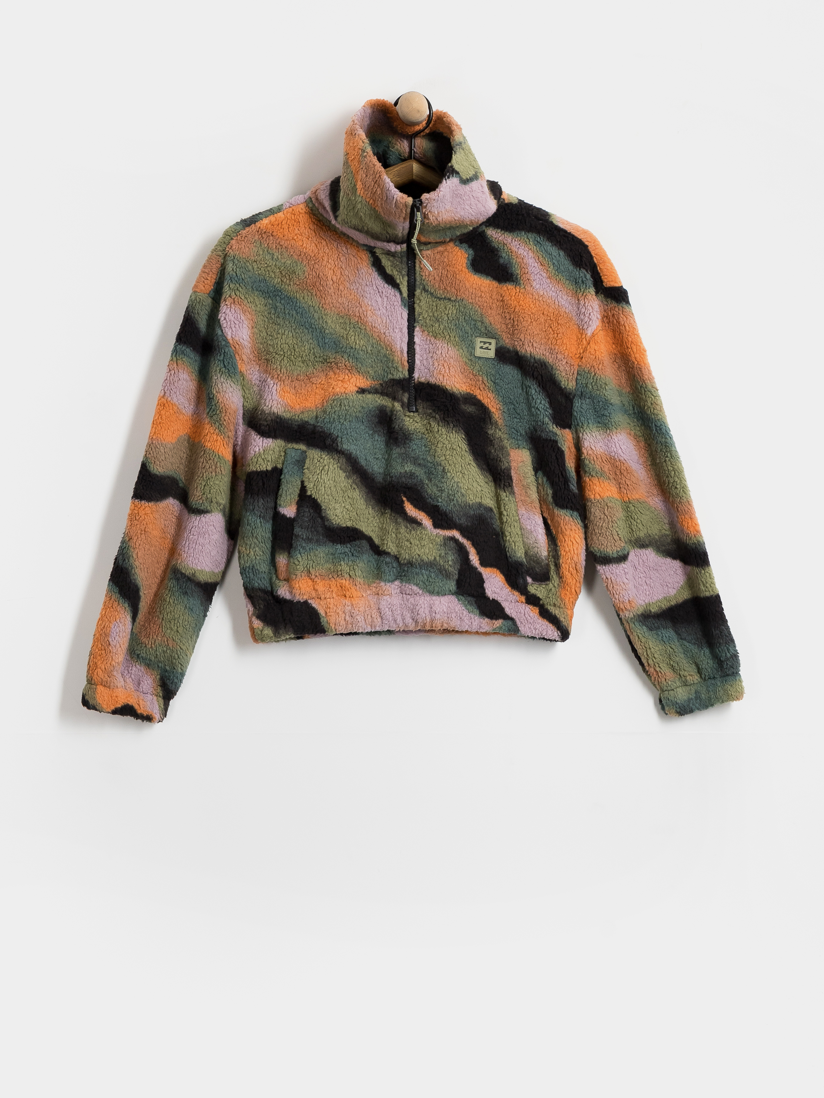 Flu00edsovu00e1 mikina Billabong Barra Half Zip Wmn (black pebble)