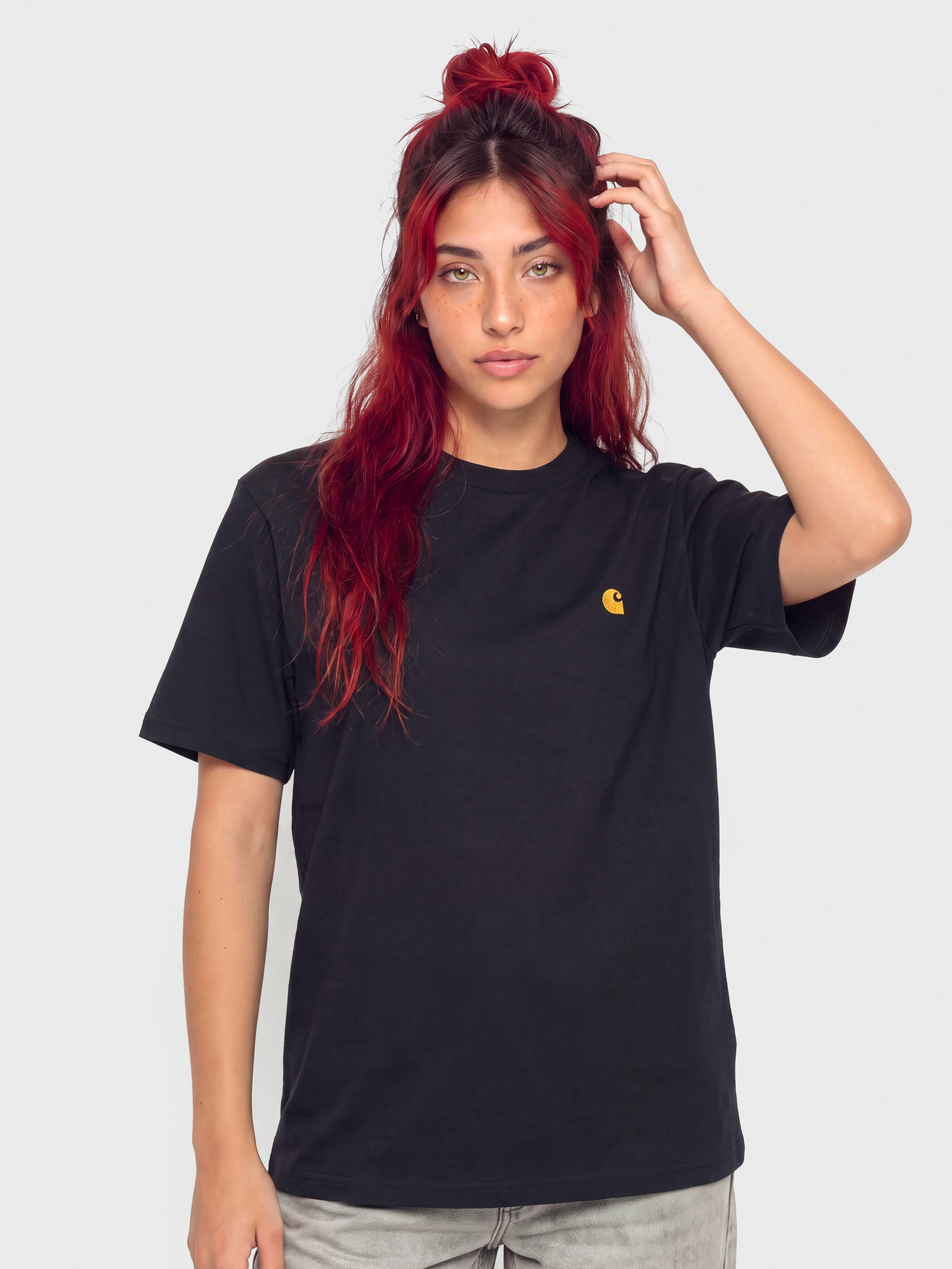 Tričko Carhartt WIP Chase Wmn (dark navy/gold)