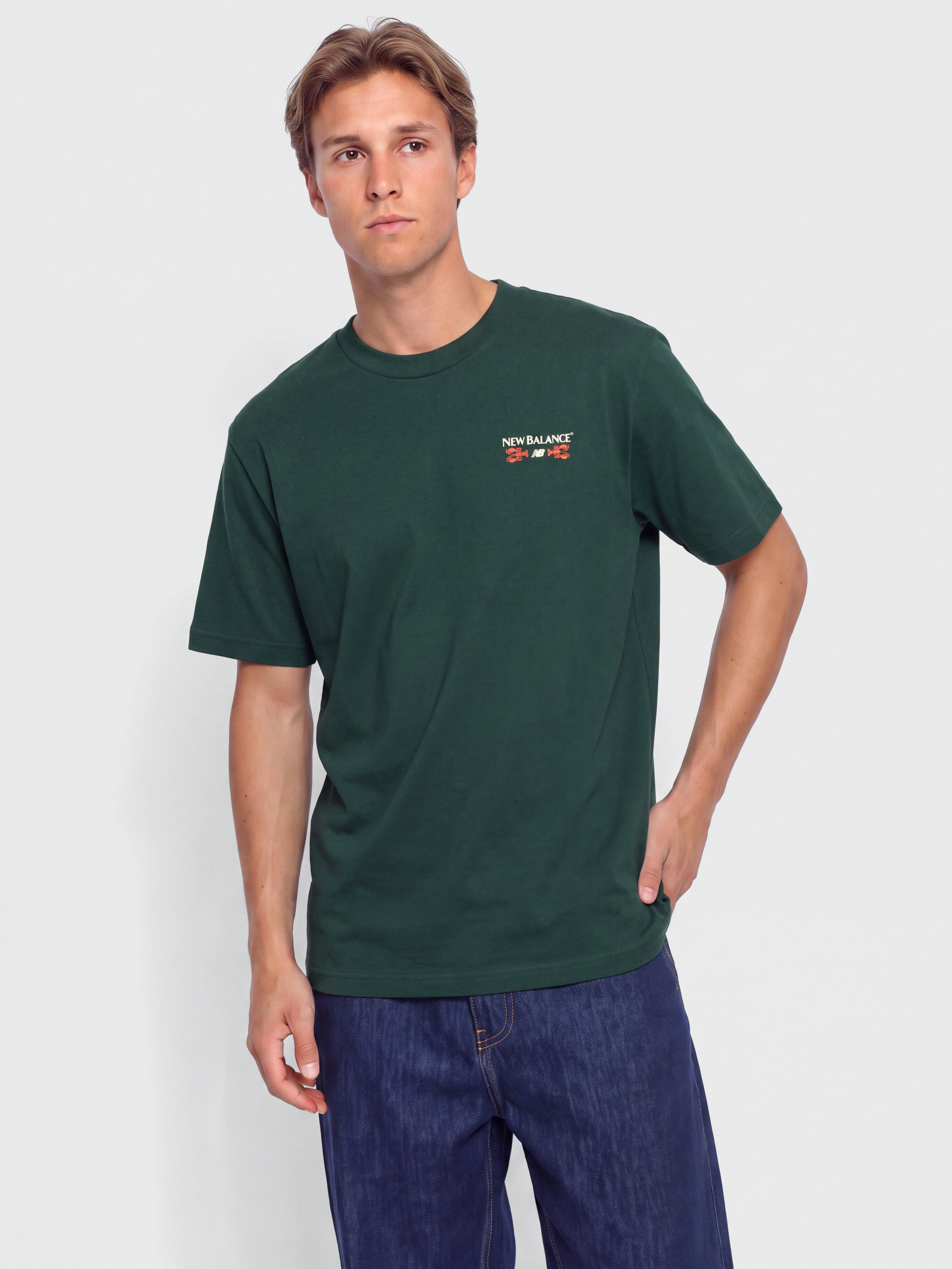 Tričko New Balance Grab a Bite Boston (nordic green)