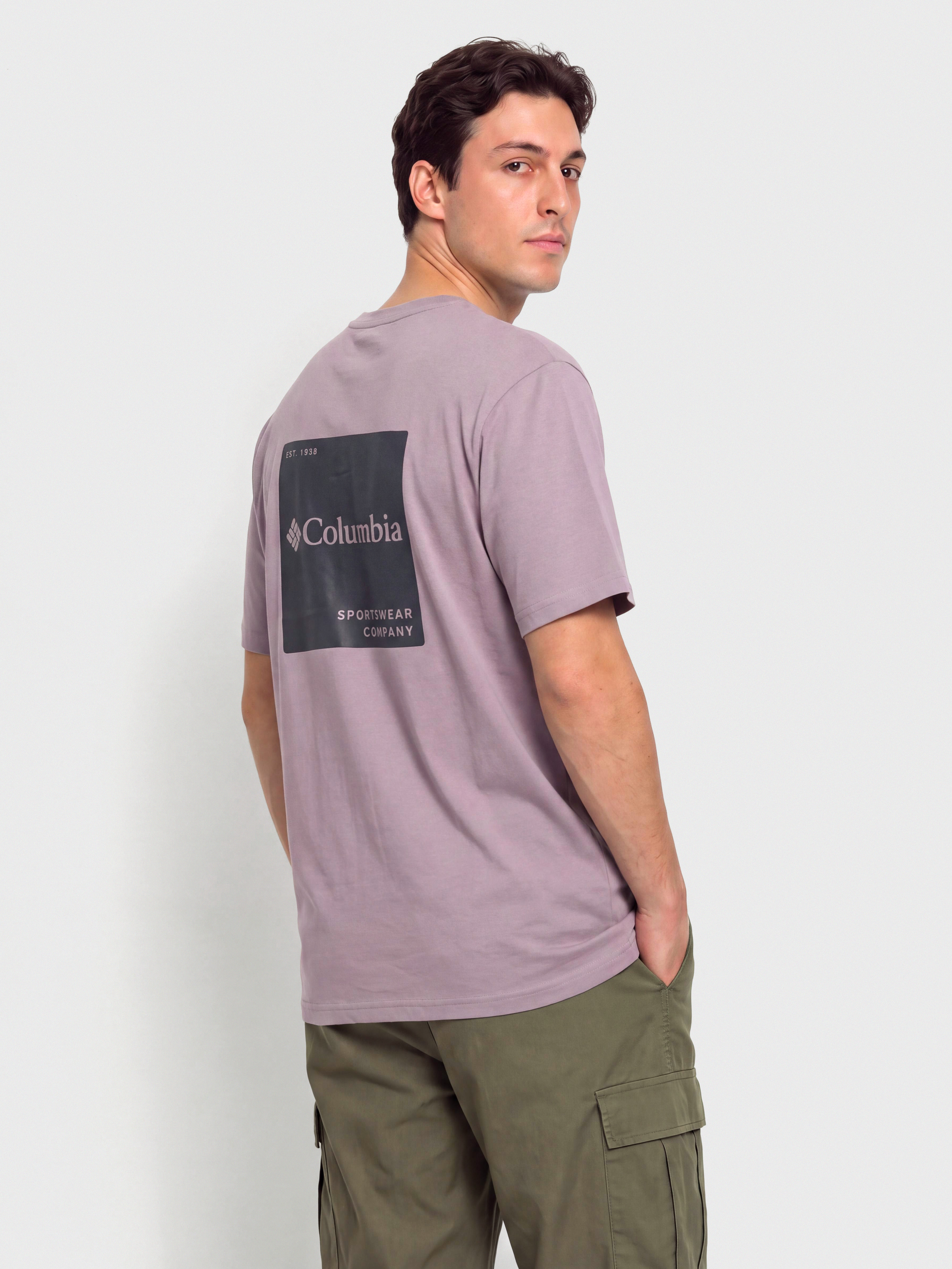 Tričko Columbia CSC Logo Back (shale purple/boxy brand)
