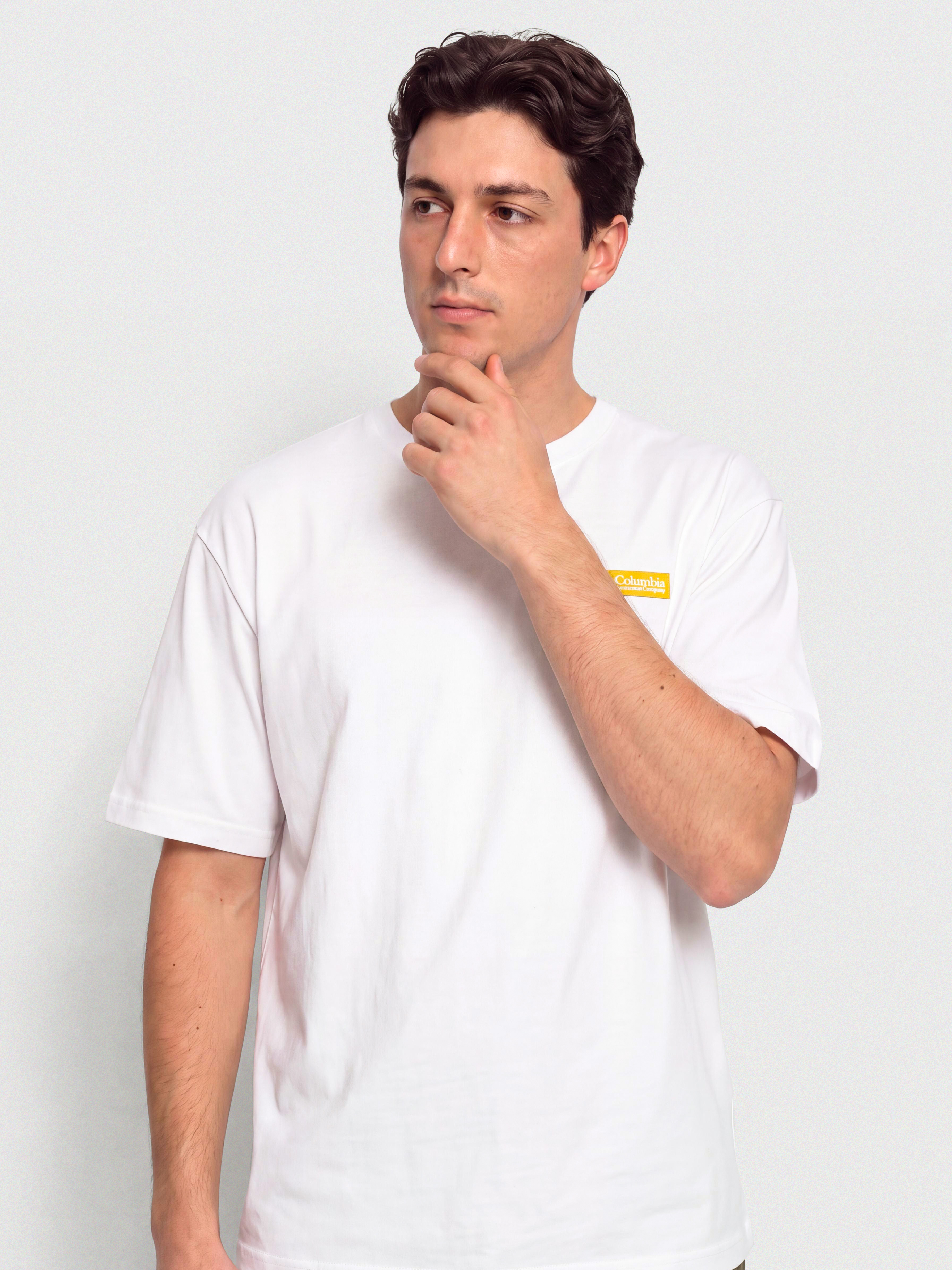 Tričko Columbia CSC Heavyweight Iconic (white/repeated peaks)