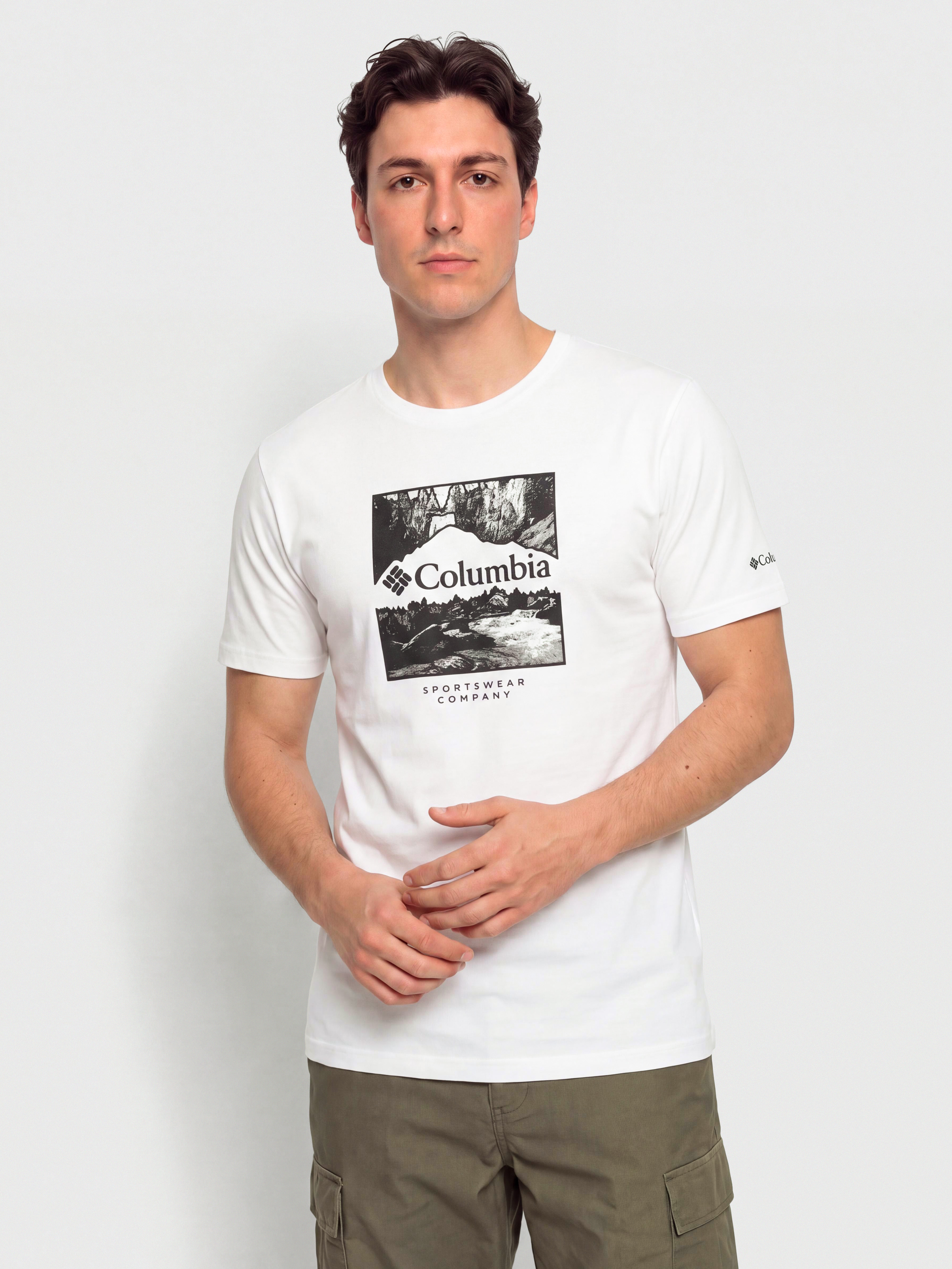 Tričko Columbia Csc Seasonal Logo (white/waterscape)