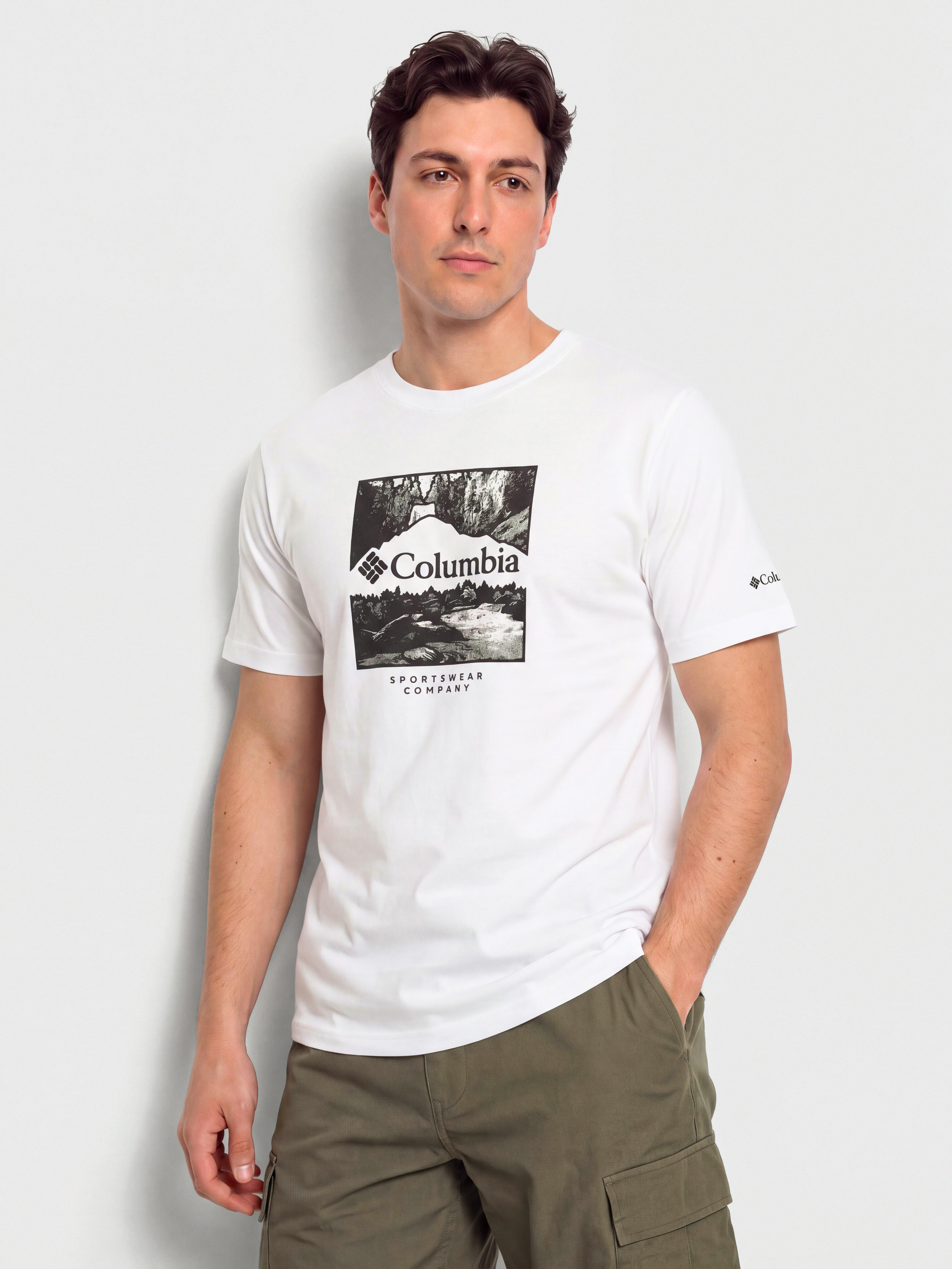 Tričko Columbia Csc Seasonal Logo (white/waterscape)