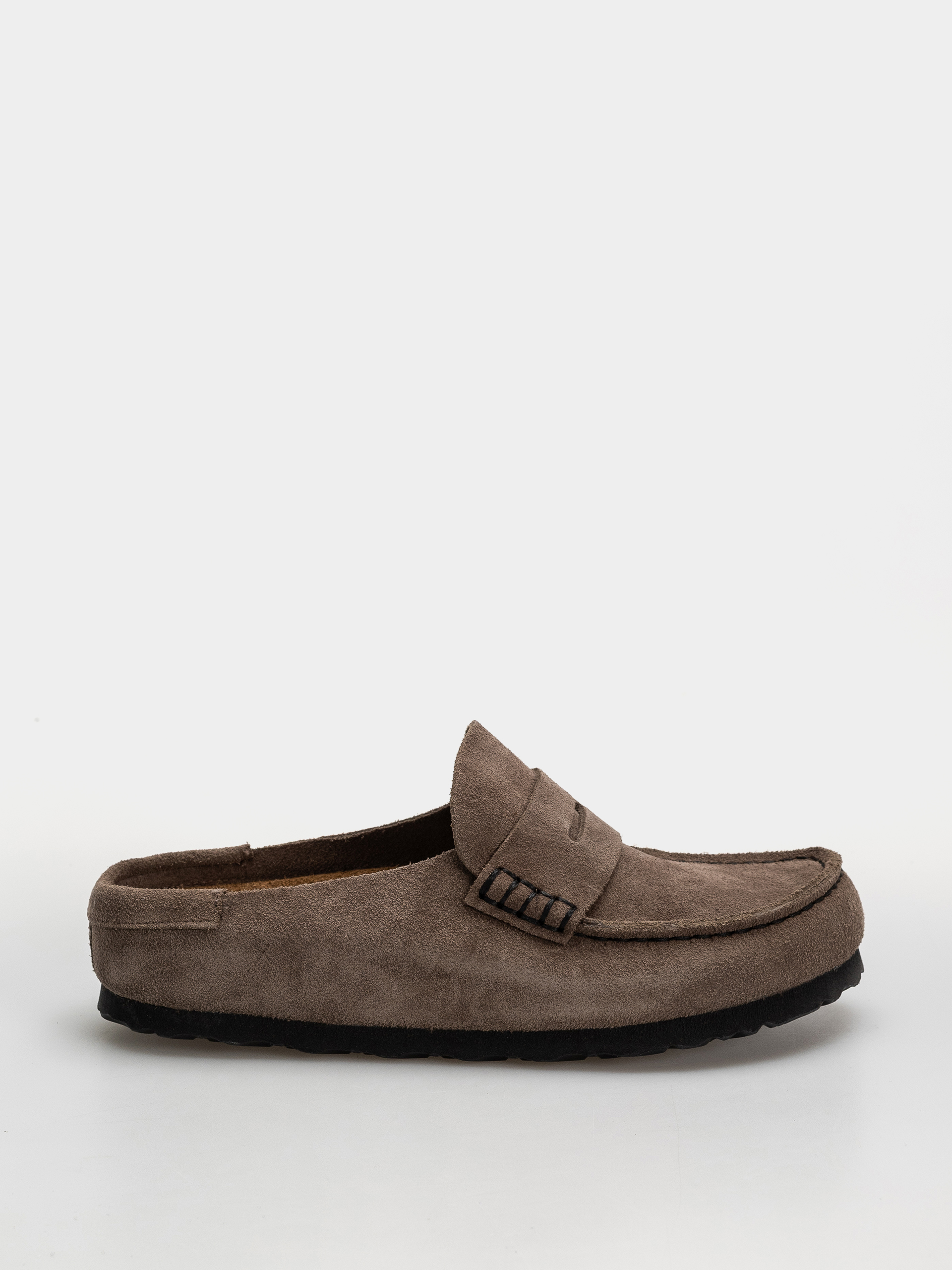 Šľapky Birkenstock Naples Wrapped Suede Leather Narrow (concrete gray)