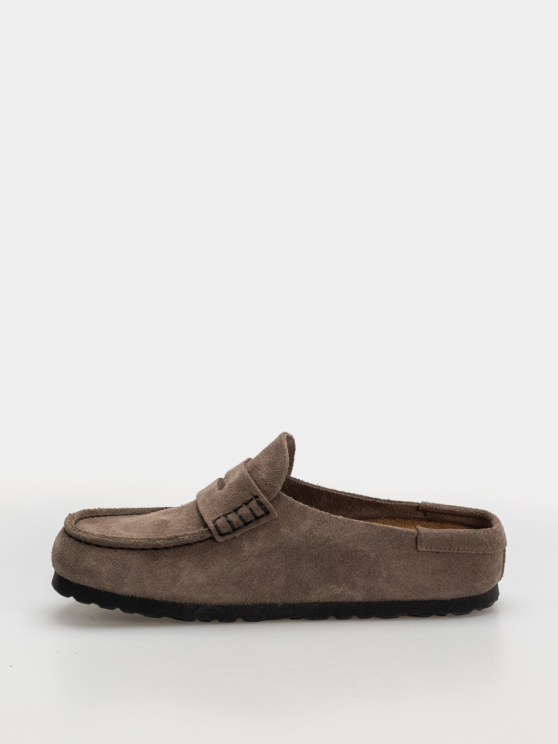 Šľapky Birkenstock Naples Wrapped Suede Leather Narrow (concrete gray)