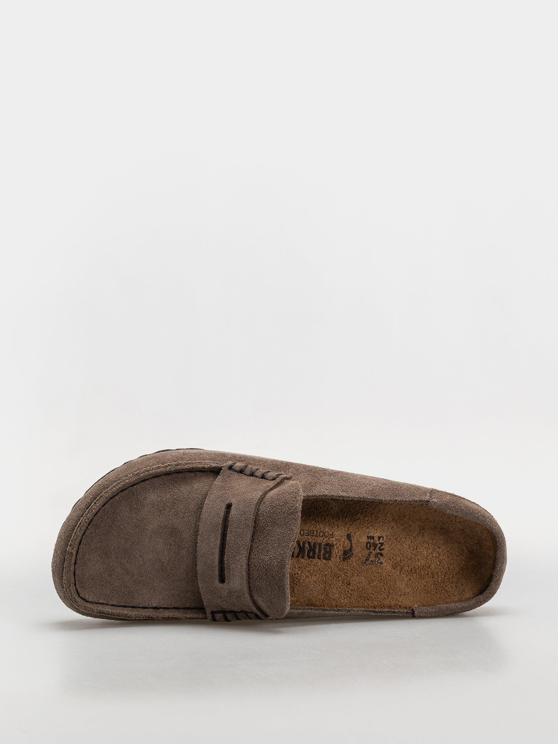 Šľapky Birkenstock Naples Wrapped Suede Leather Narrow (concrete gray)