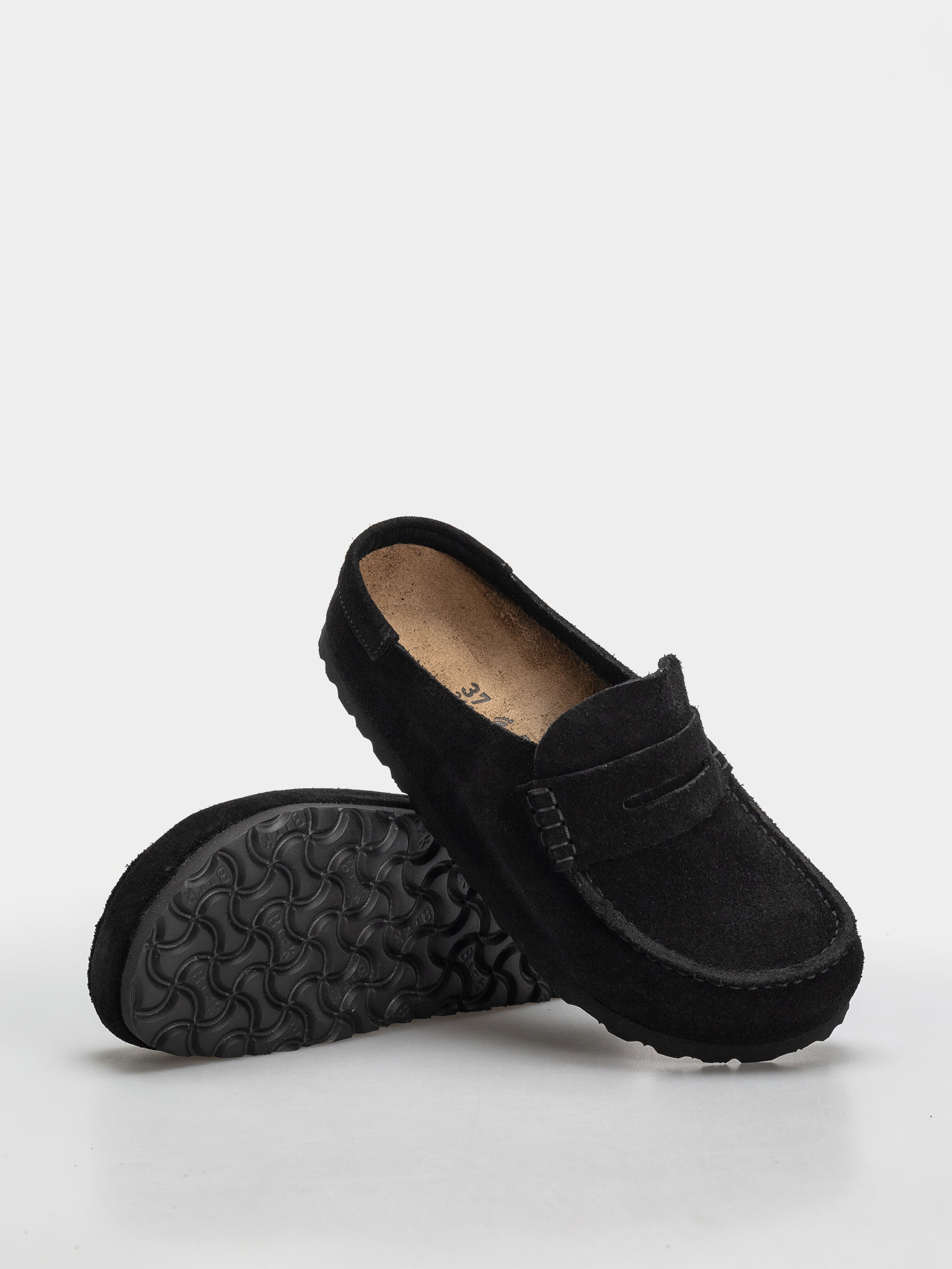 Šľapky Birkenstock Naples Wrapped Suede Leather Narrow (black)