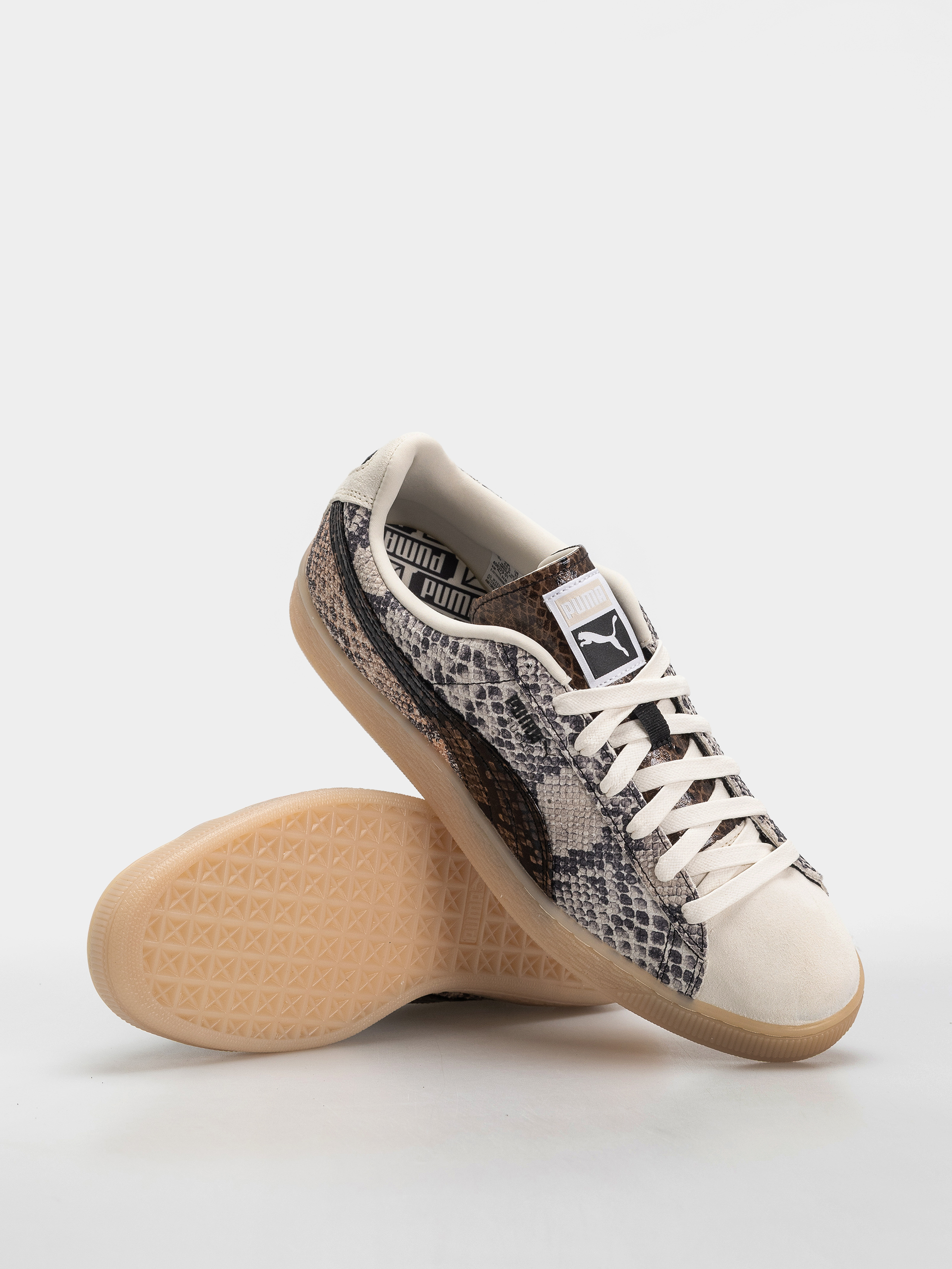 Topánky Puma Suede Snake (frosted ivory/puma black)