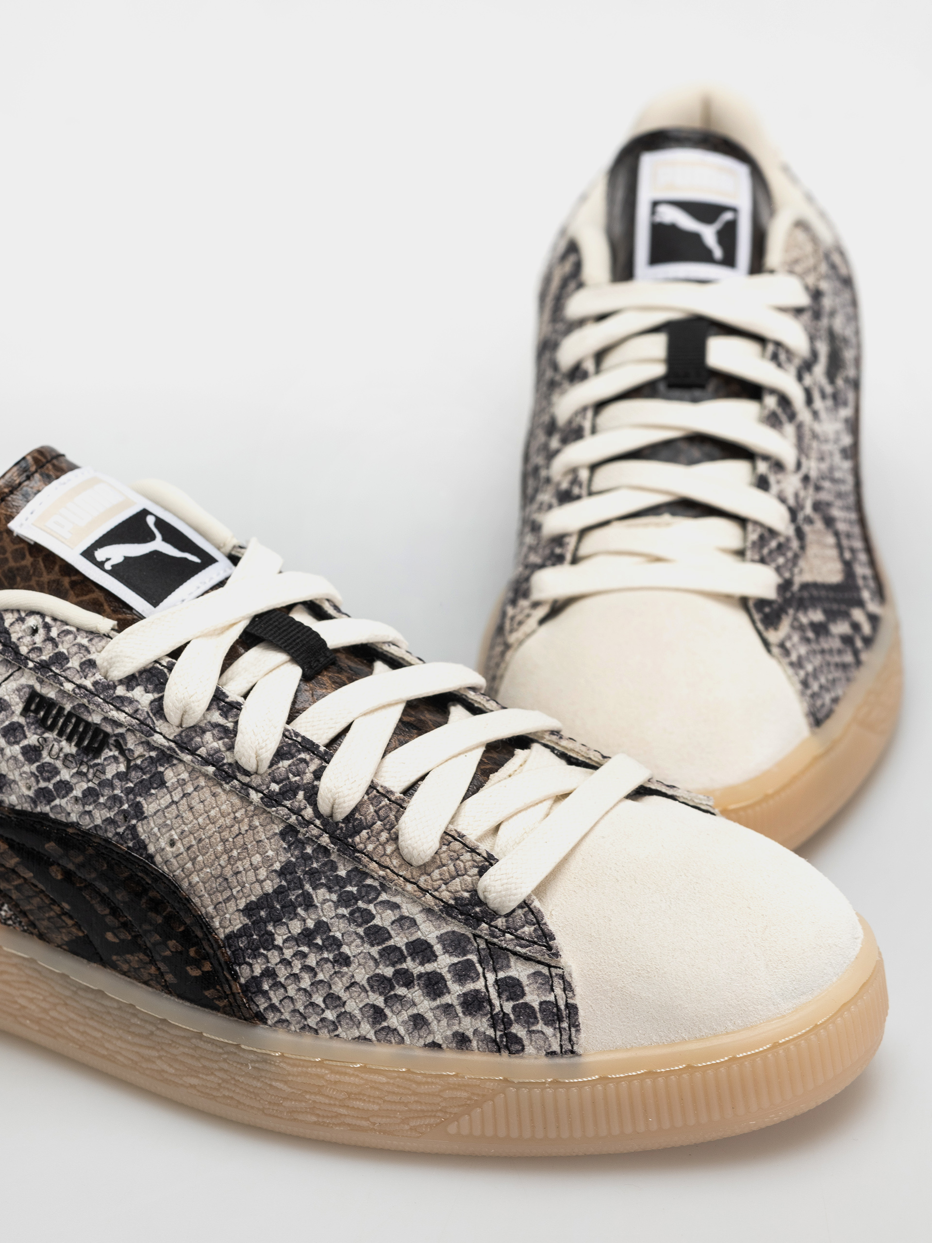 Topánky Puma Suede Snake (frosted ivory/puma black)