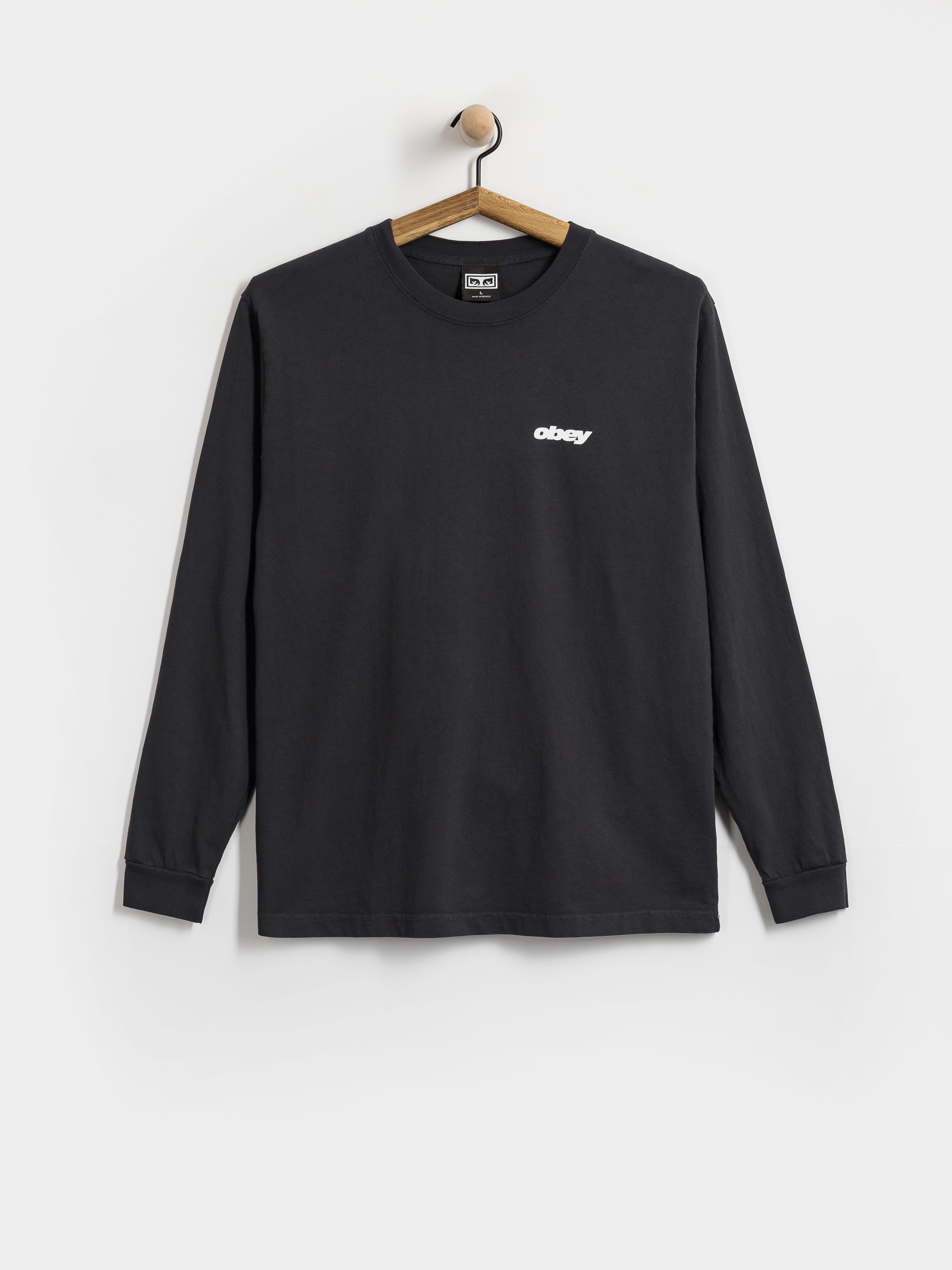 Triko OBEY Vhs (pigment true vintage black)