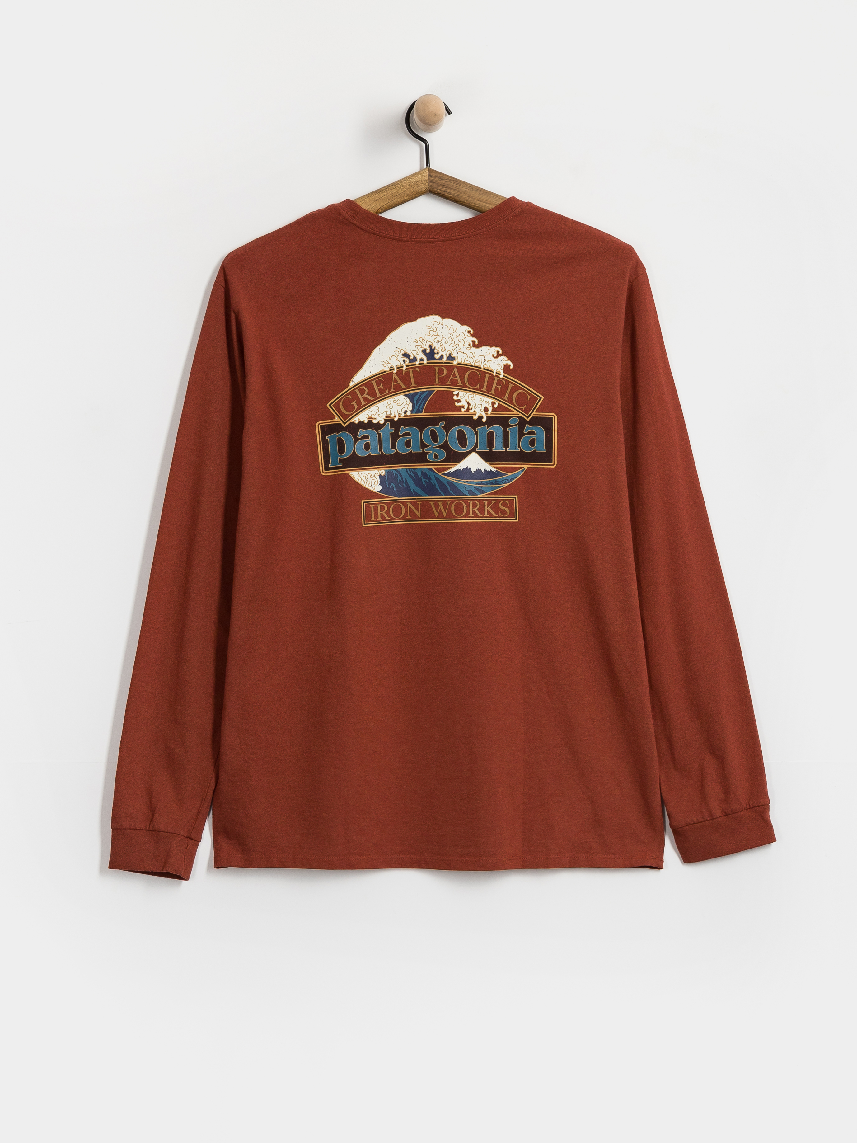 Triko Patagonia Great Waves Responsibili (rusty red)