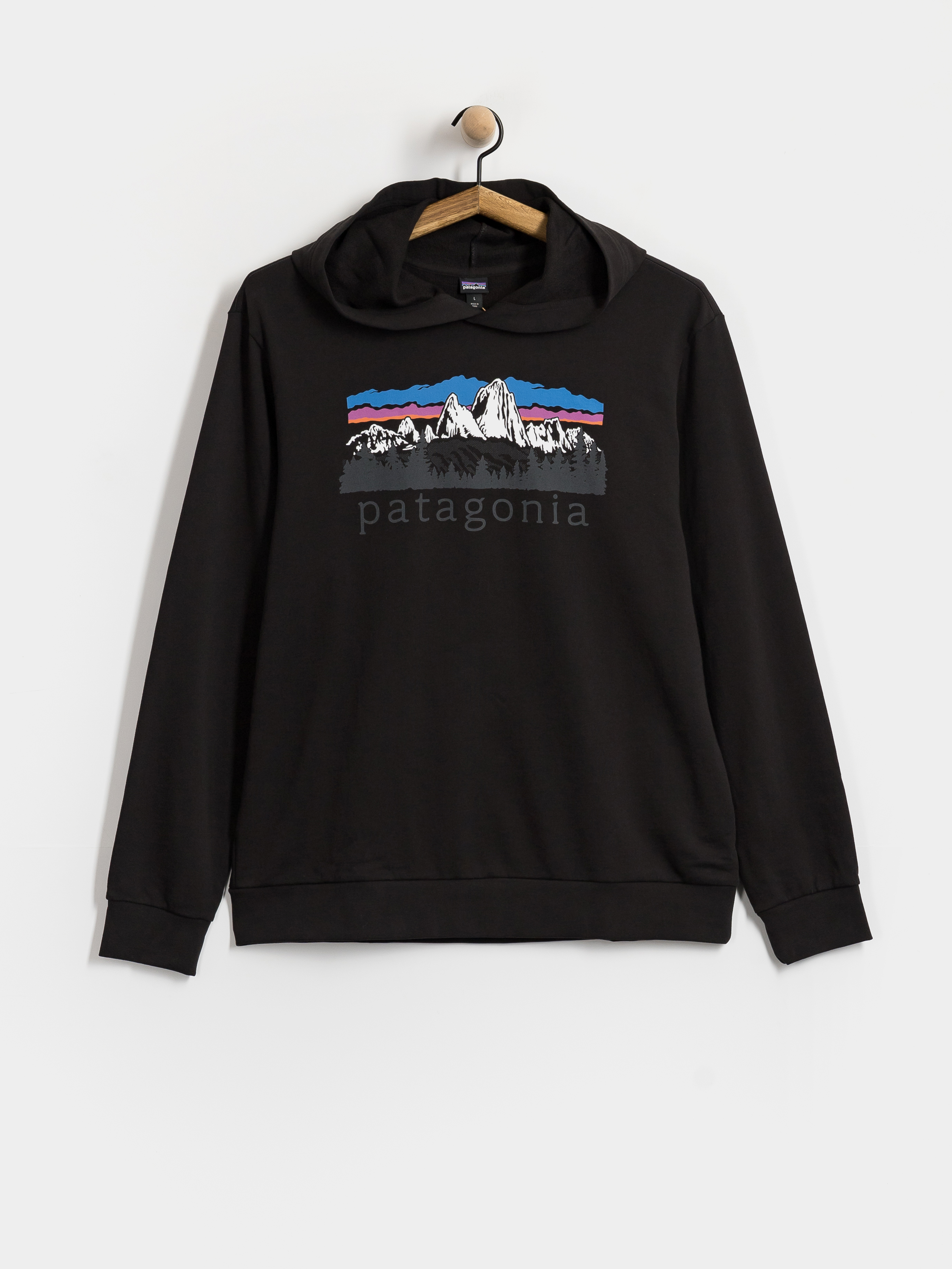 Mikina s kapucňou Patagonia Fitz Roy Foothills Daily HD (black)