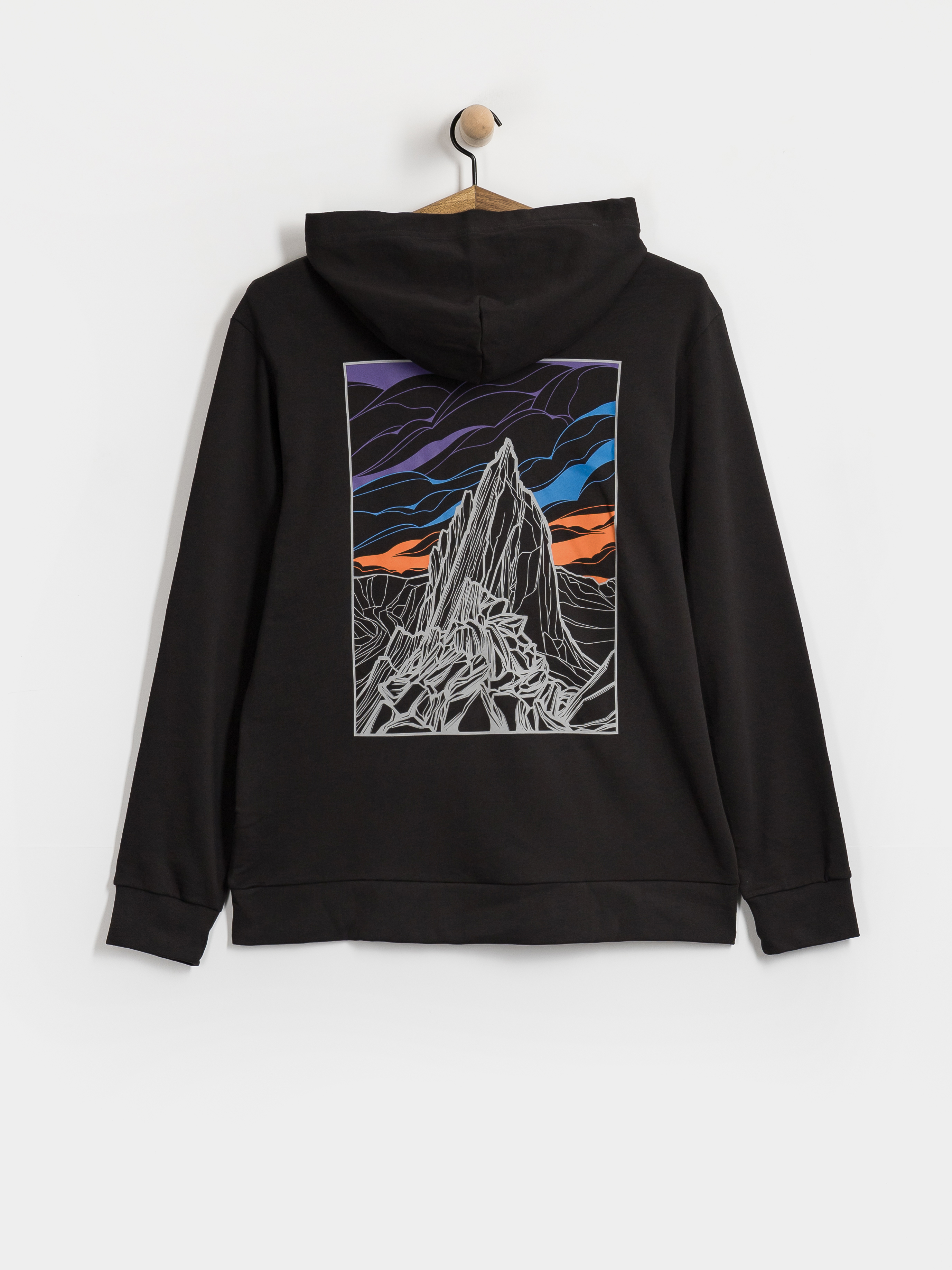 Mikina s kapucňou Patagonia Cloud Crag Daily HD (black)
