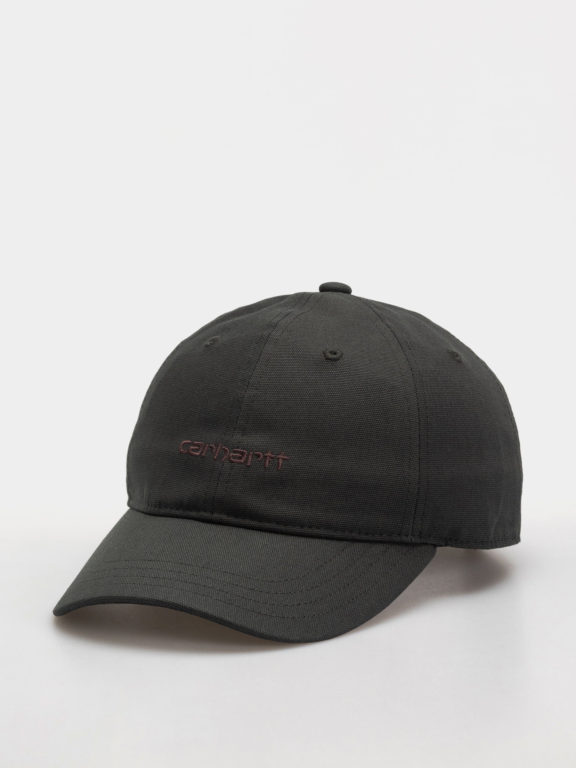 Šiltovka Carhartt WIP Canvas Script (dark scarab/palisander)