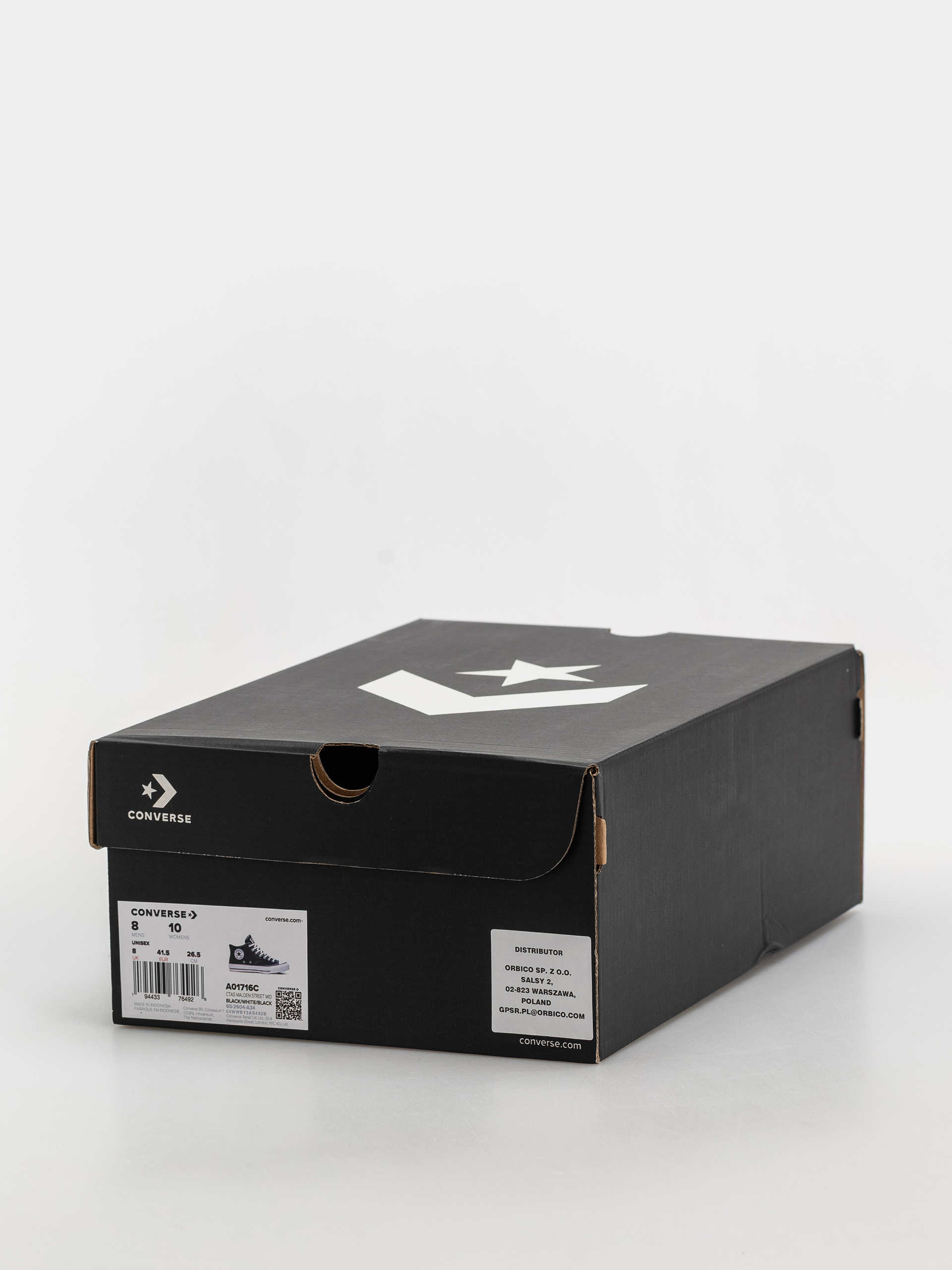Topánky Converse Chuck Taylor All Star Malden Street Mid (black/white/black)
