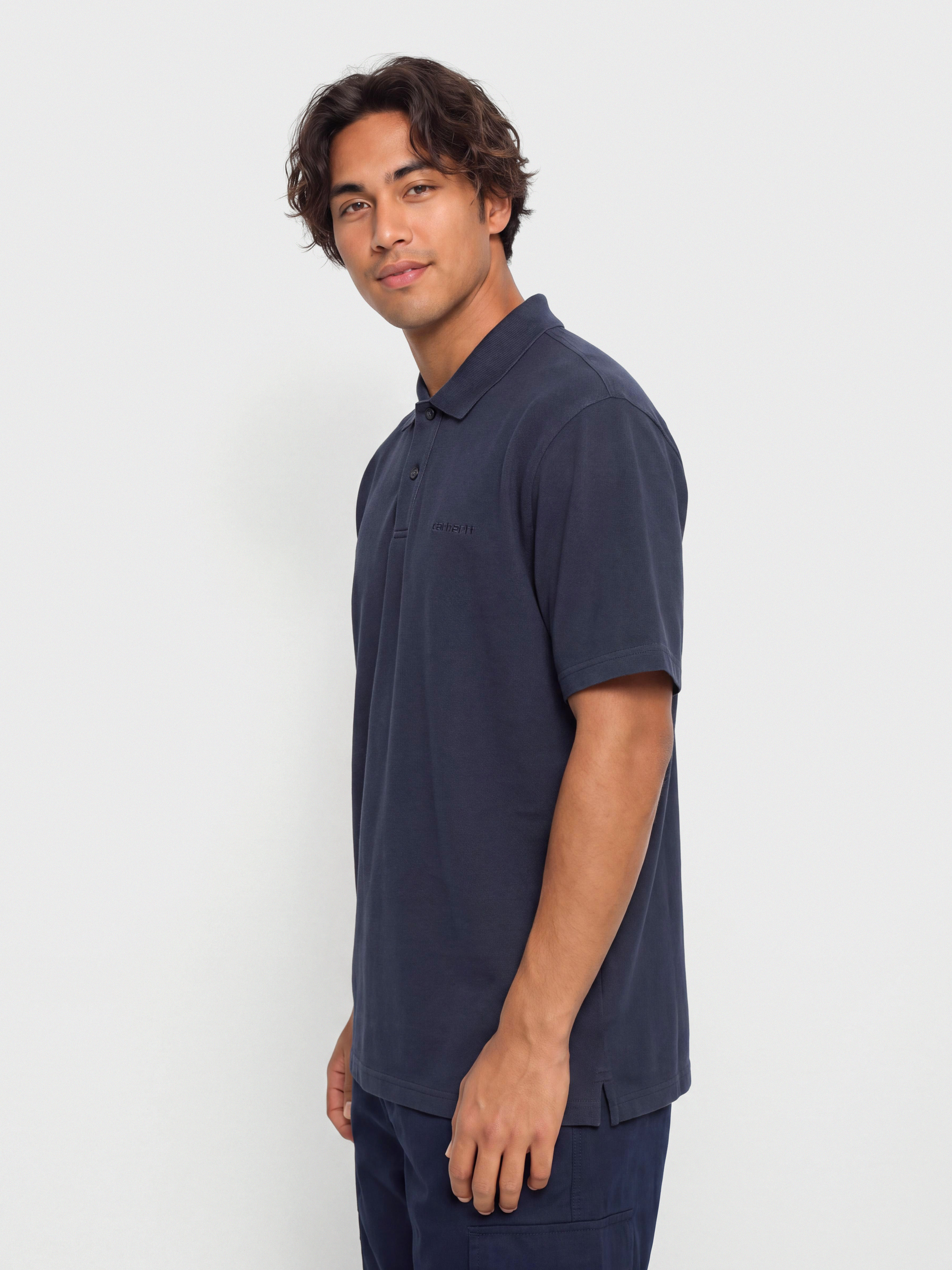 Triu010dko Carhartt WIP Wayne Polo (dark navy/garment dyed)