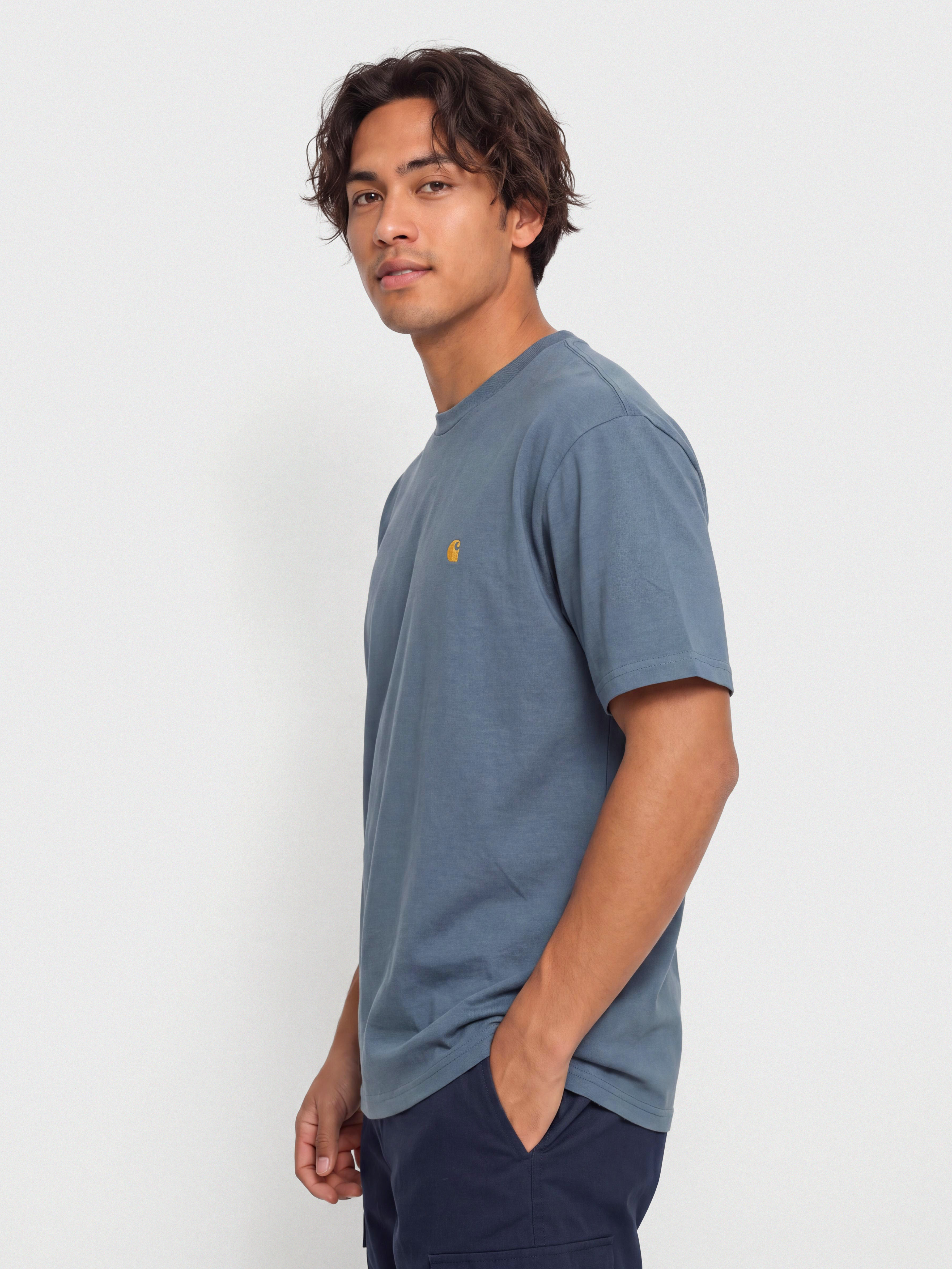 Tričko Carhartt WIP Chase (icesheet/gold)