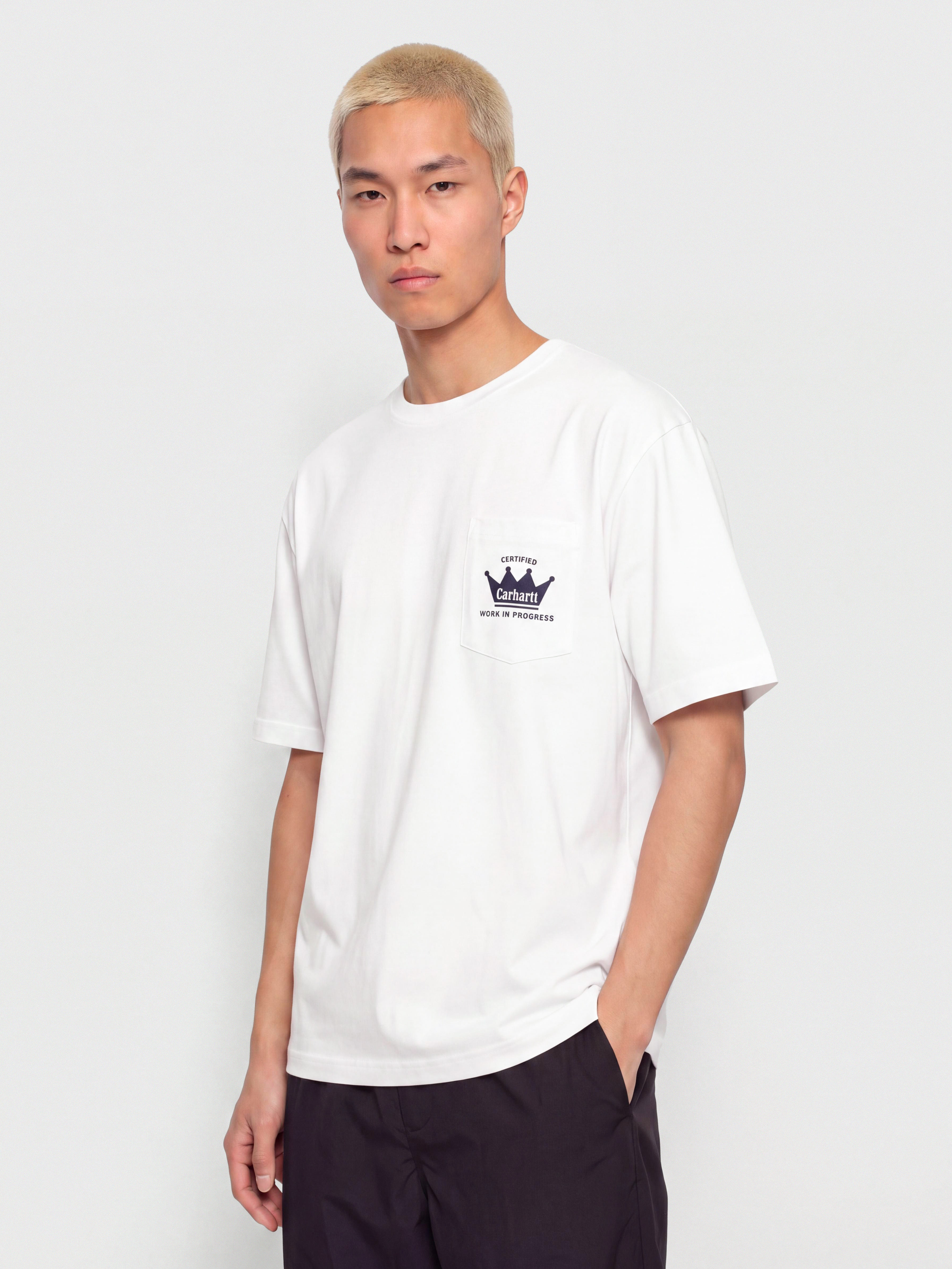 Tričko Carhartt WIP Crown Pocket (white)