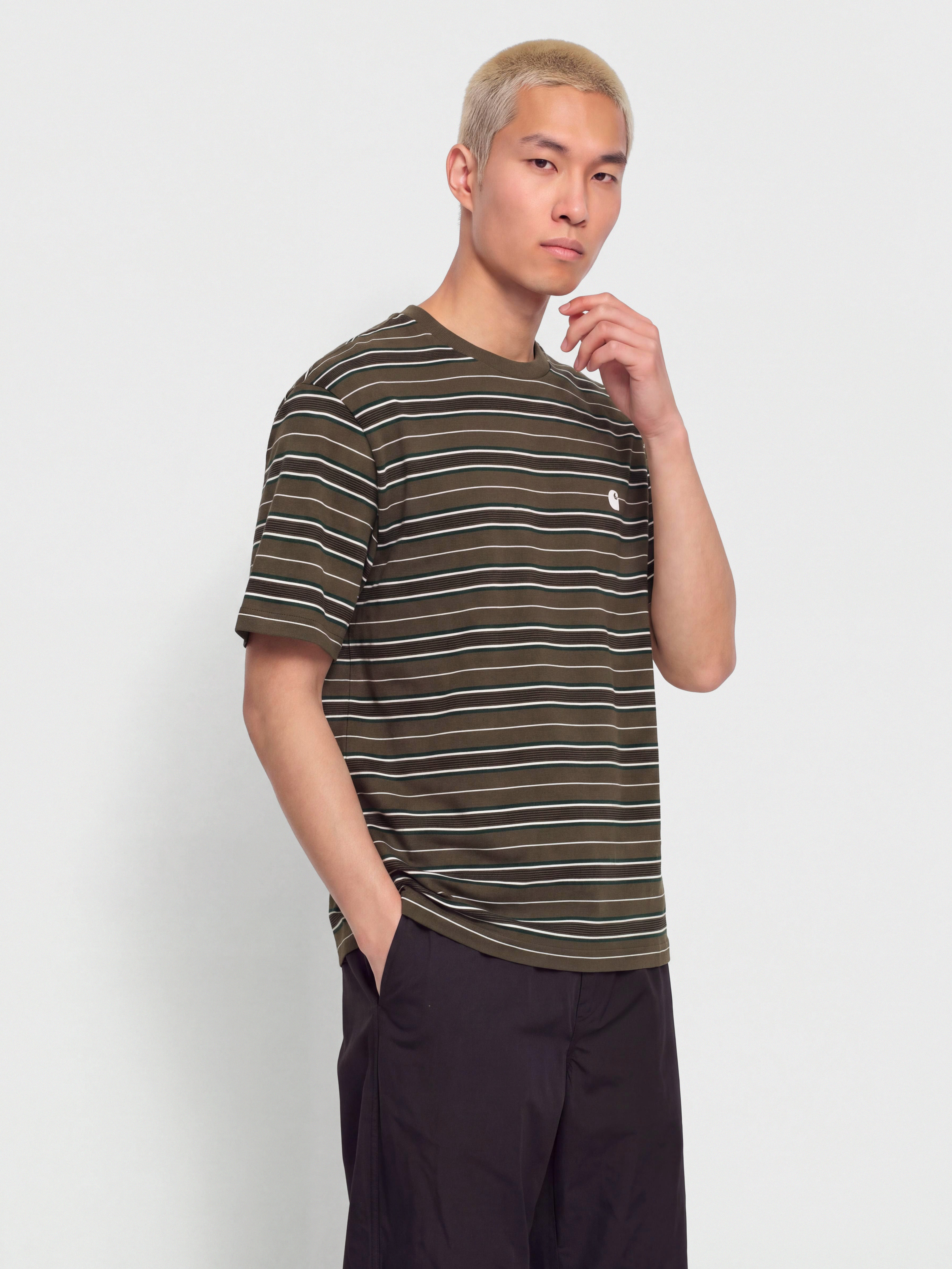 Tričko Carhartt WIP Bronson (bronson stripe cypress)