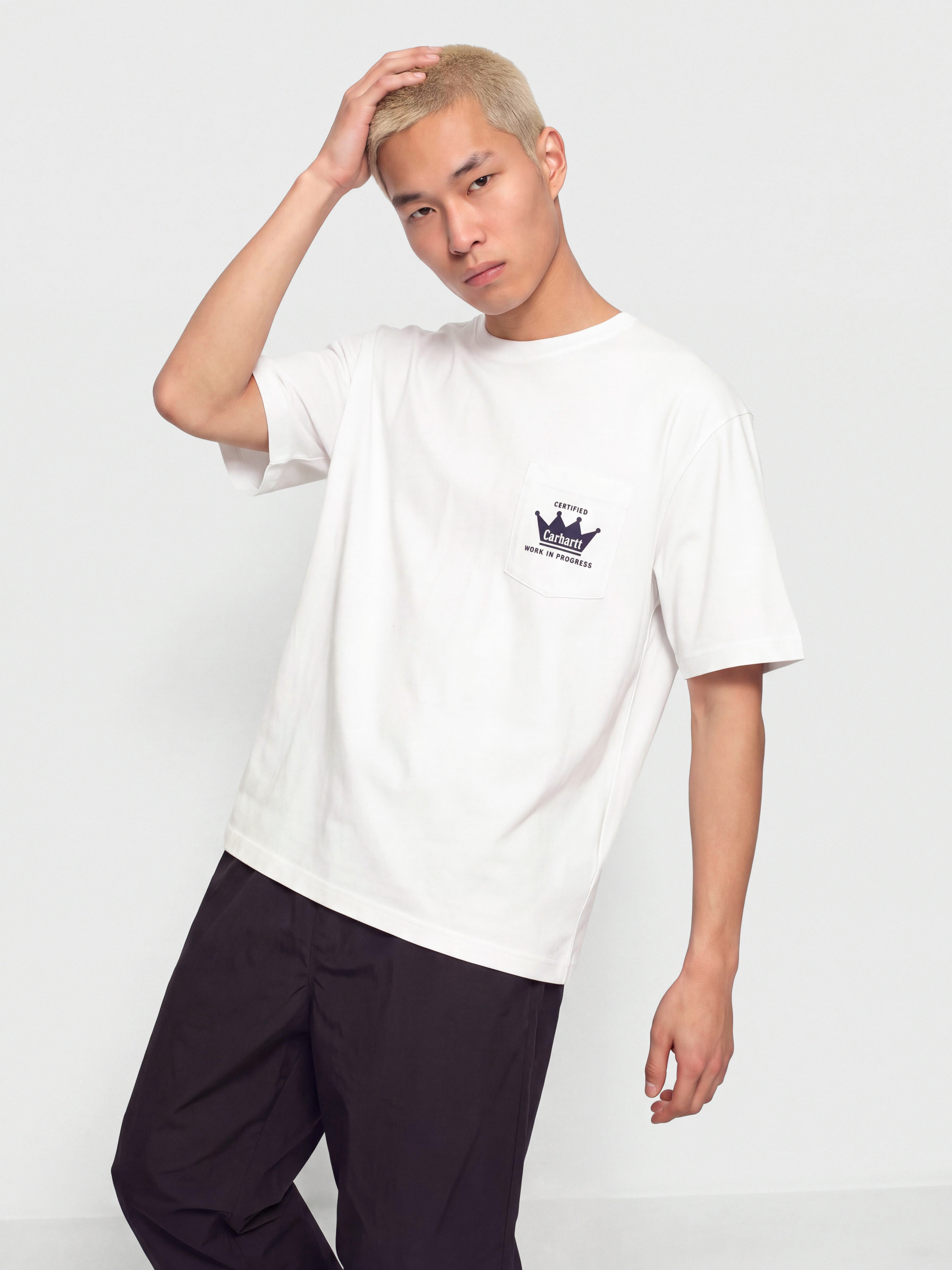 Tričko Carhartt WIP Crown Pocket (white)
