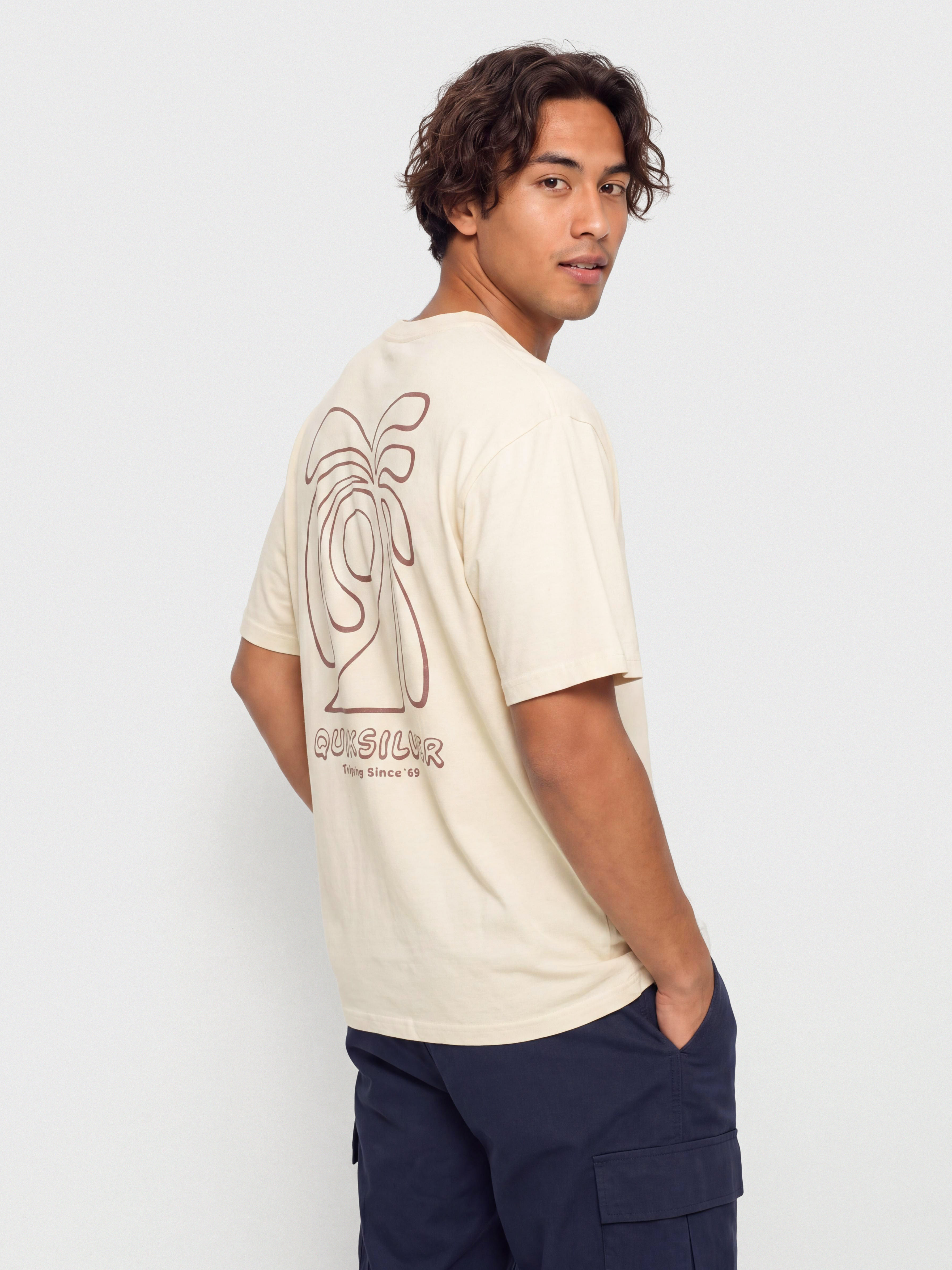 Tričko Quiksilver Curve Palm (bone white)