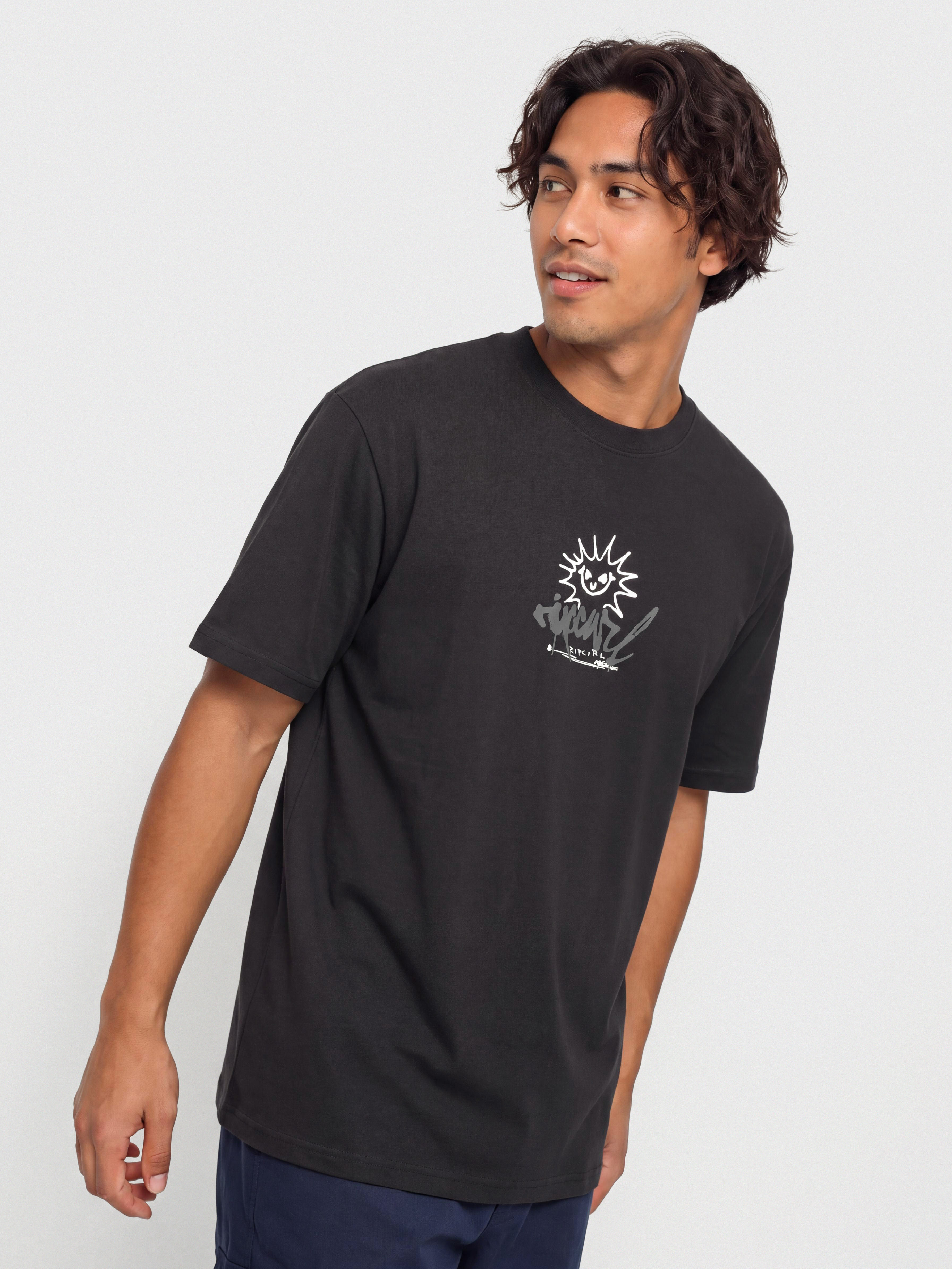 Tričko Rip Curl Inner Visions Rotten Sun (washed black)
