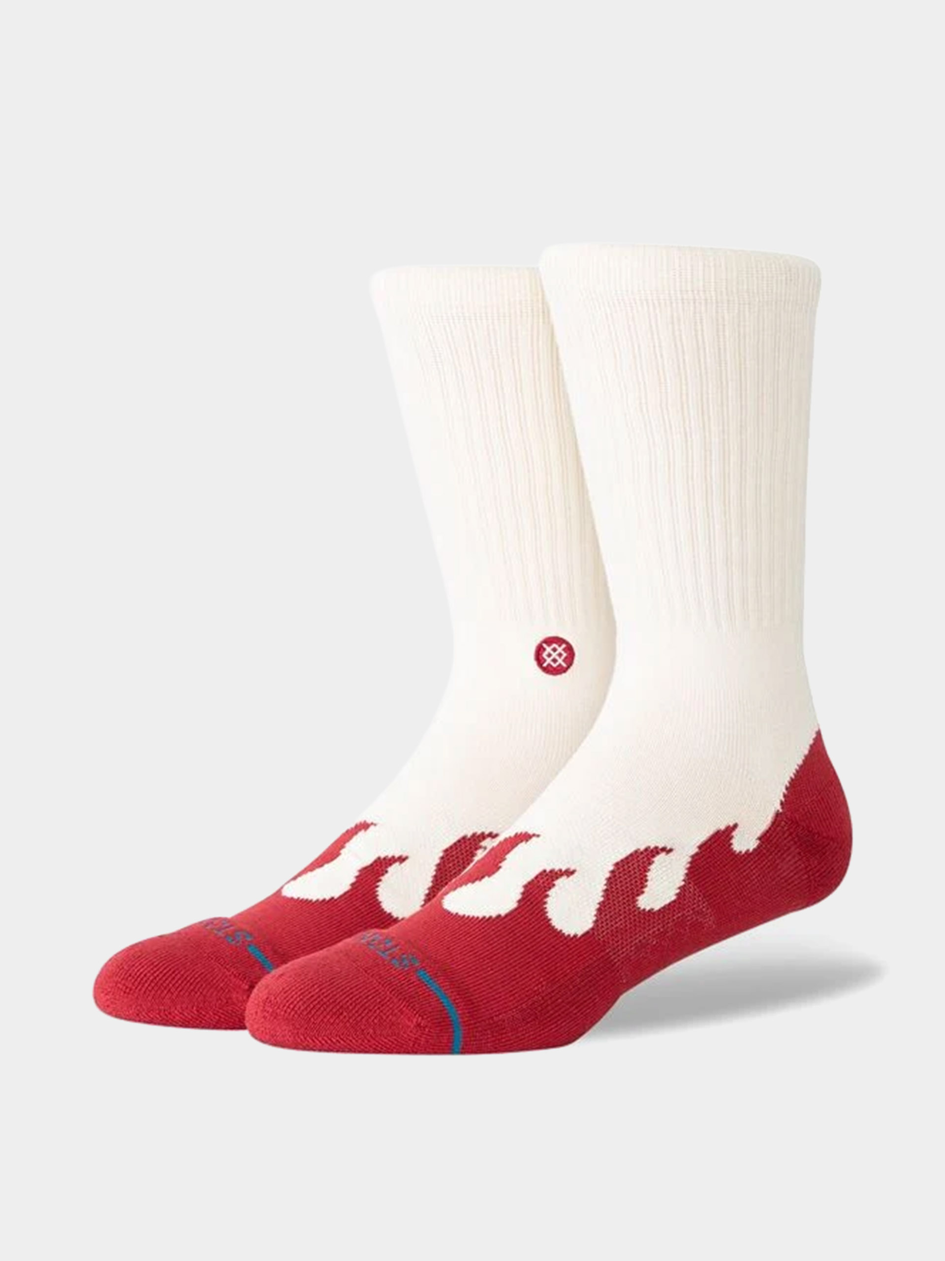 Ponožky Stance Heating Up Crew (red)