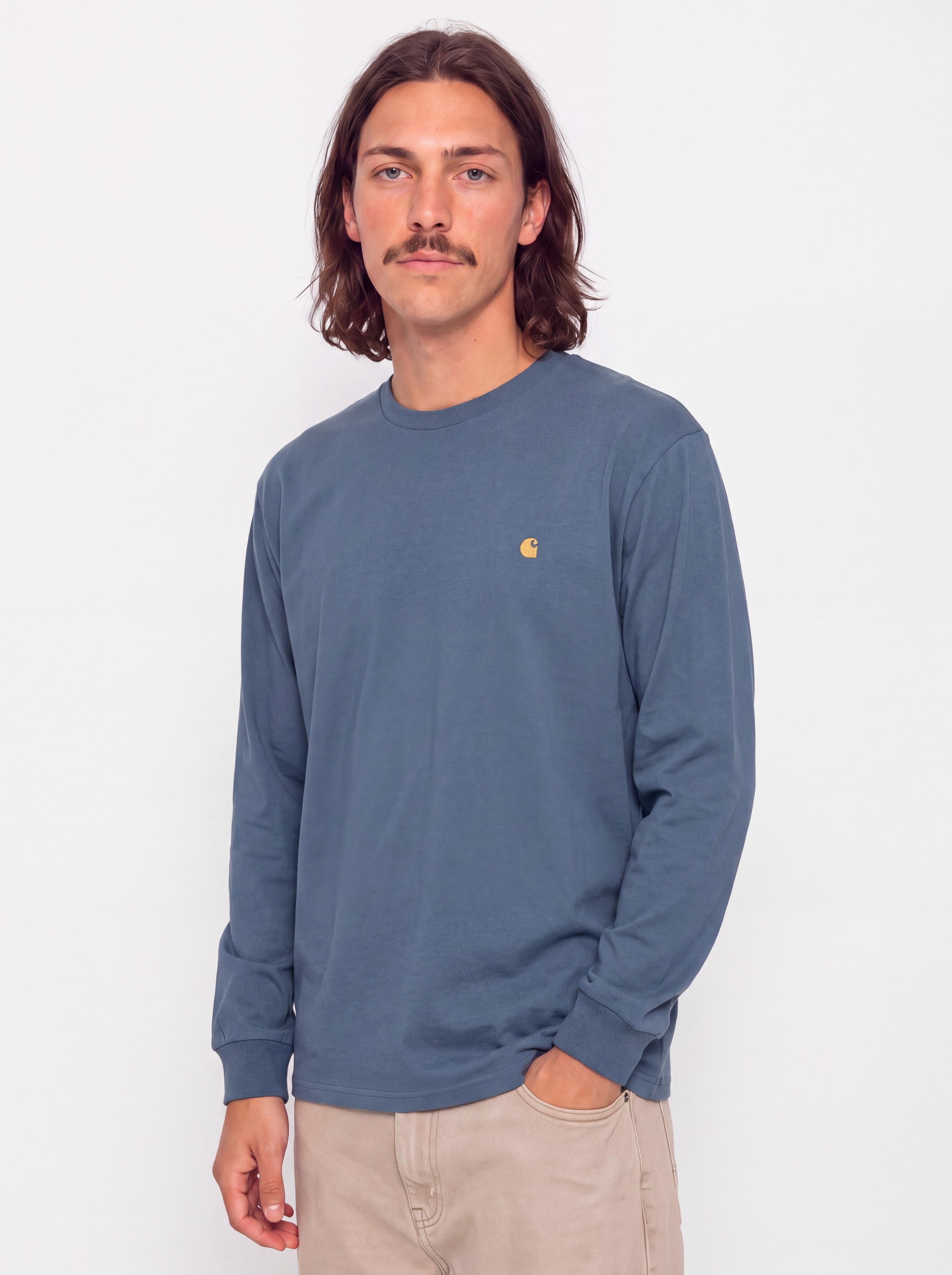 Triko Carhartt WIP Chase (icesheet/gold)