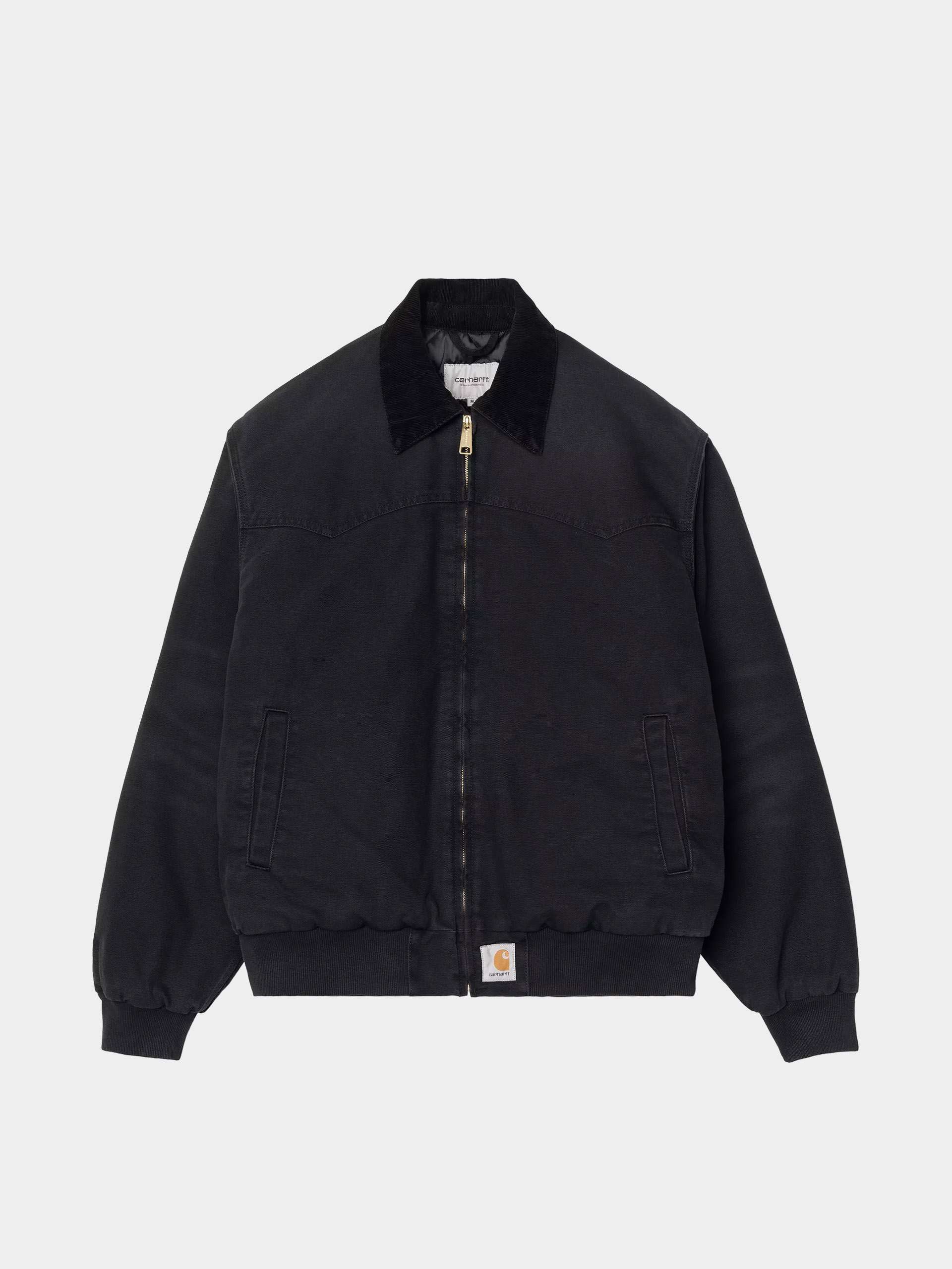 Bunda Carhartt WIP OG Santa Fe (black/black/stone canvas)