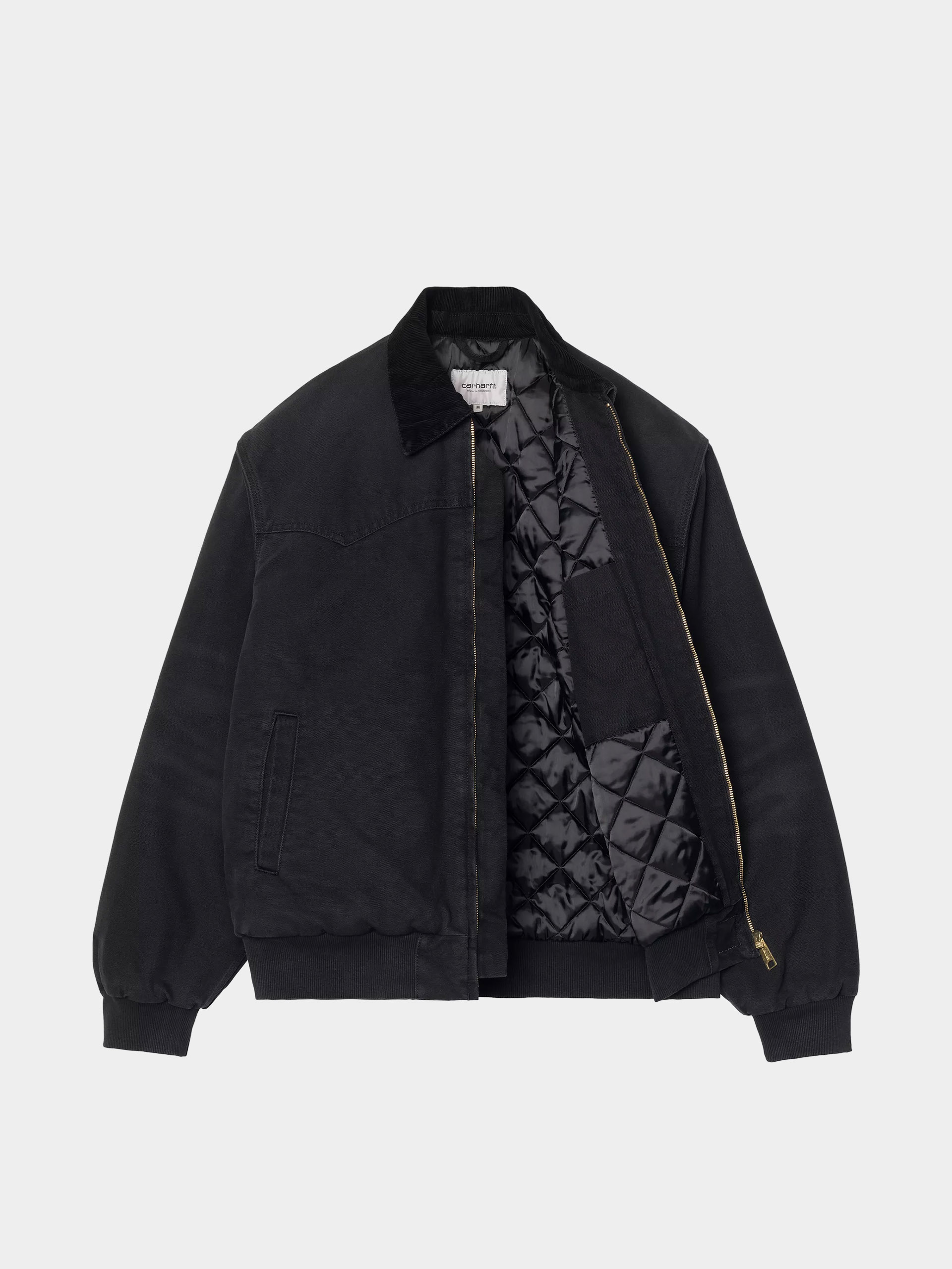 Bunda Carhartt WIP OG Santa Fe (black/black/stone canvas)