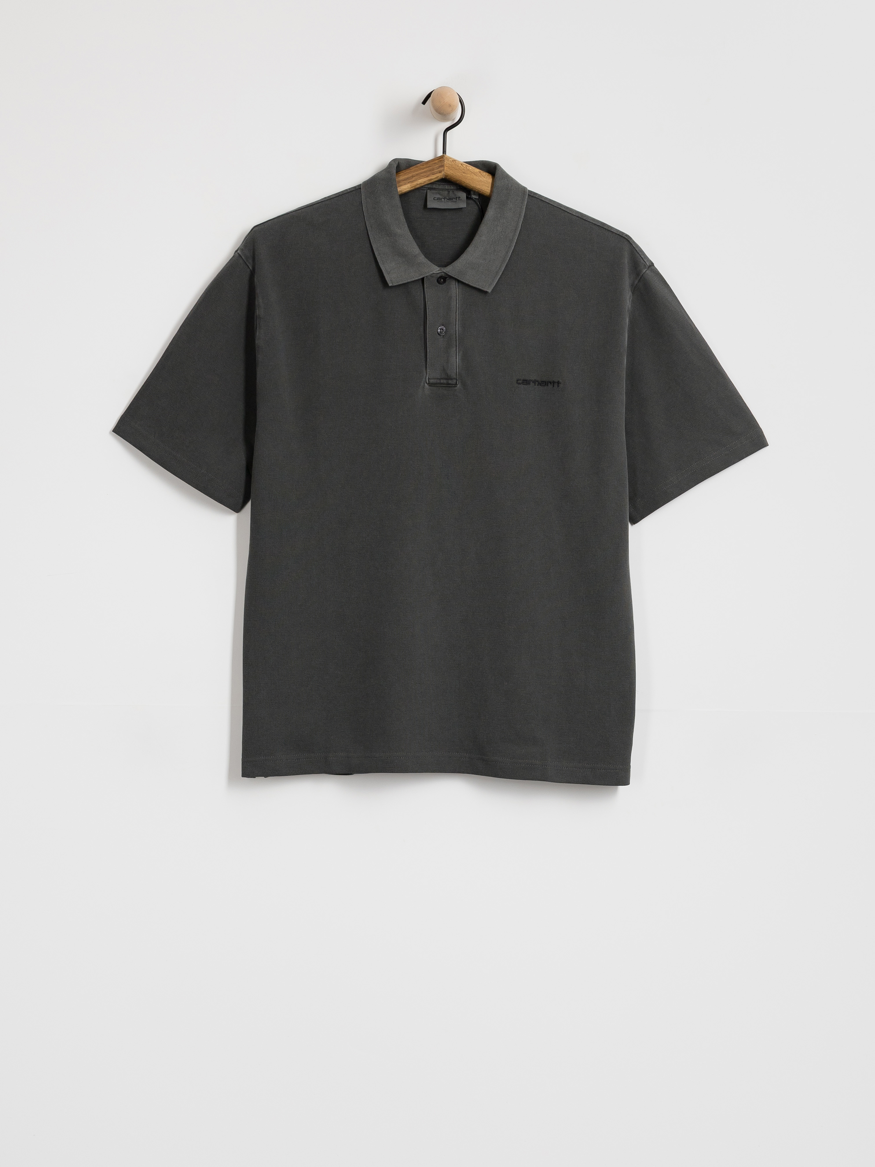 Tričko Carhartt WIP Wayne Polo (black/garment dyed)